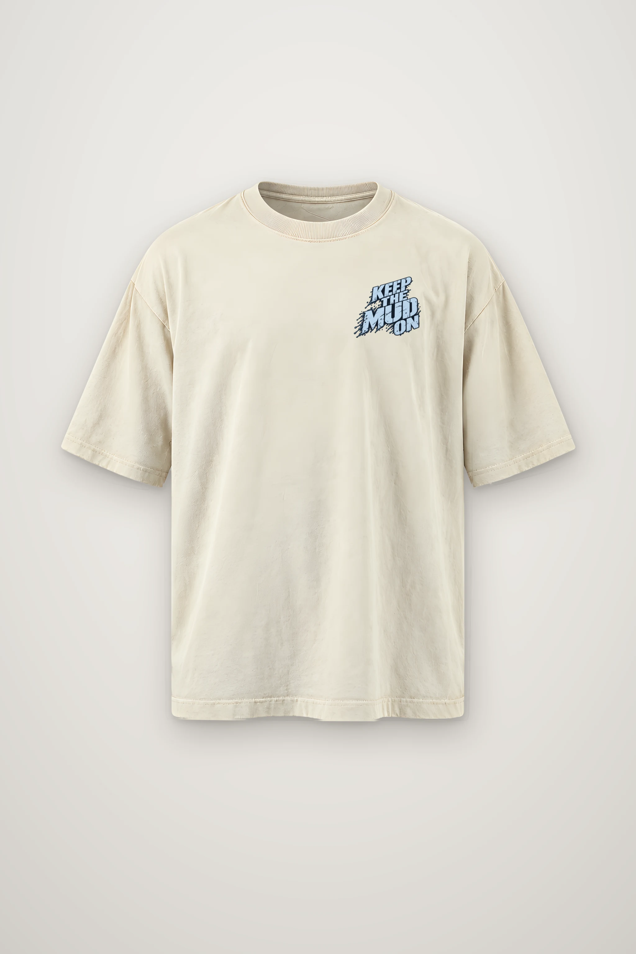 "Keep the Mud On" Men's Oversized Heavyweight Crewneck T-Shirt