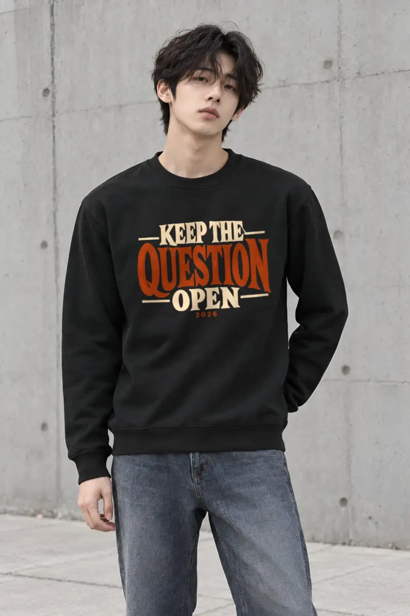 "Keep the Question Open" Heavy Blend Unisex Crewneck Sweatshirt