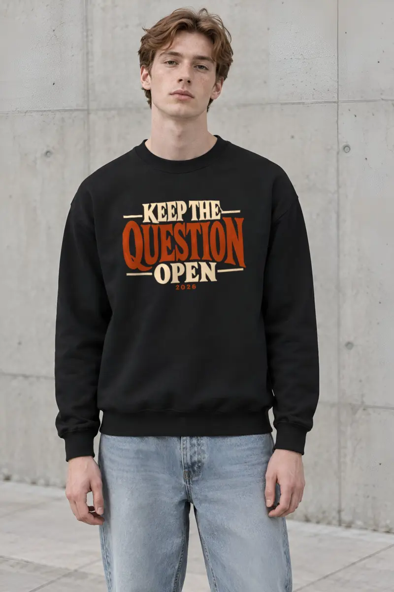 "Keep the Question Open" Heavy Blend Unisex Crewneck Sweatshirt