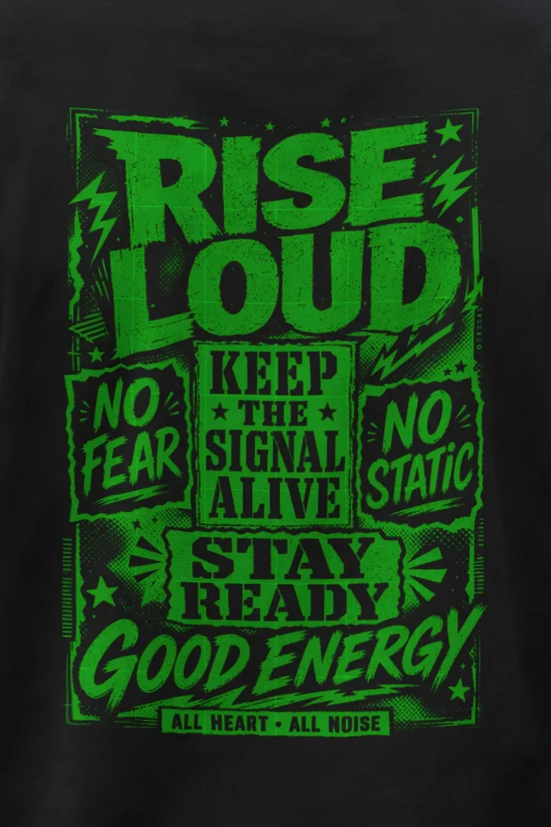"Keep The Signal Alive" Unisex Longsleeve T-shirt - the graphic up close