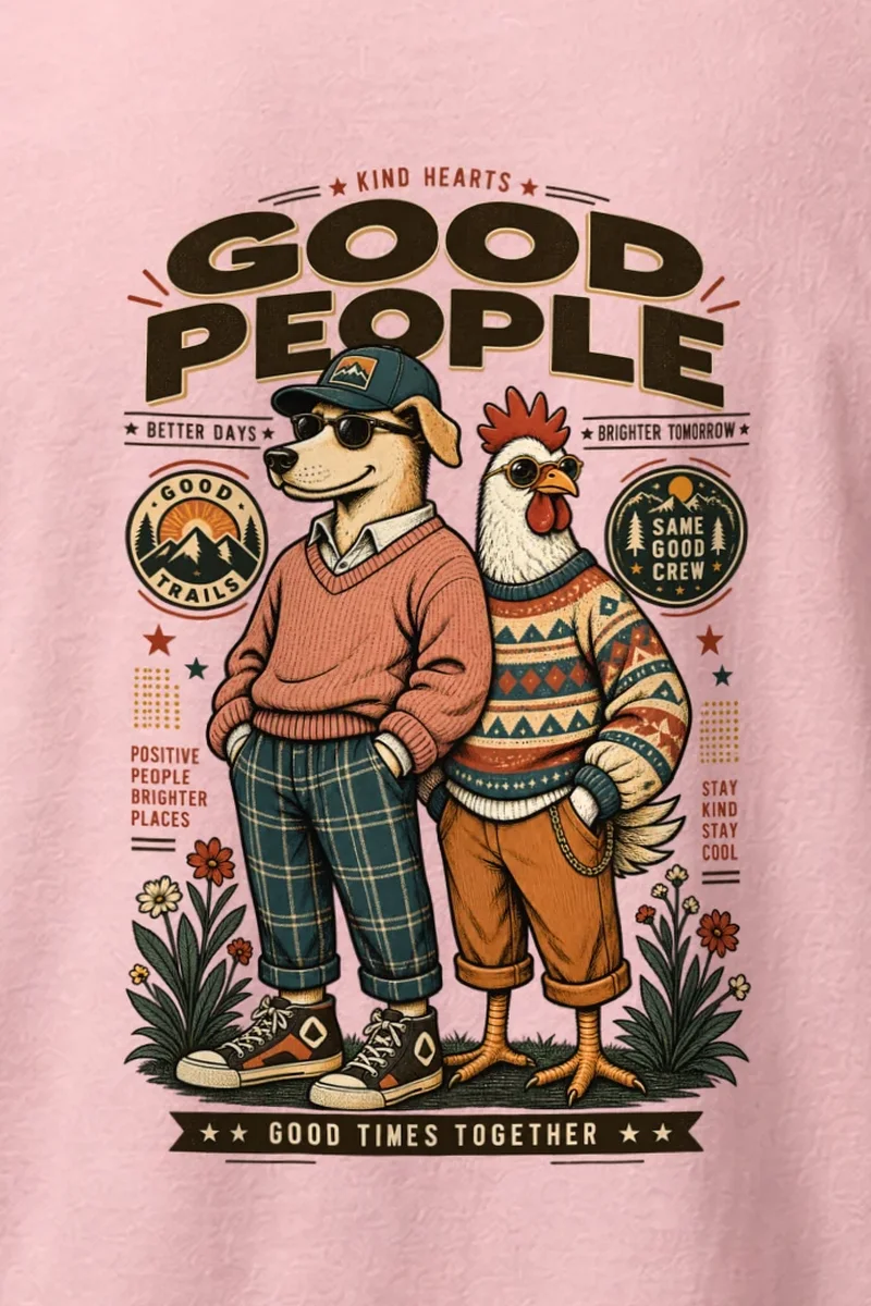 "Kind Hearts Good People" Heavyweight Unisex Crewneck T-shirt