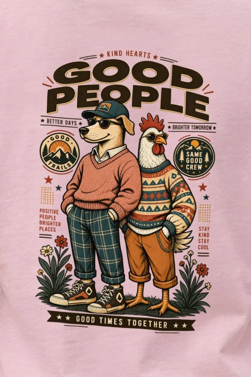 "Kind Hearts Good People" Heavyweight Unisex Crewneck T-shirt
