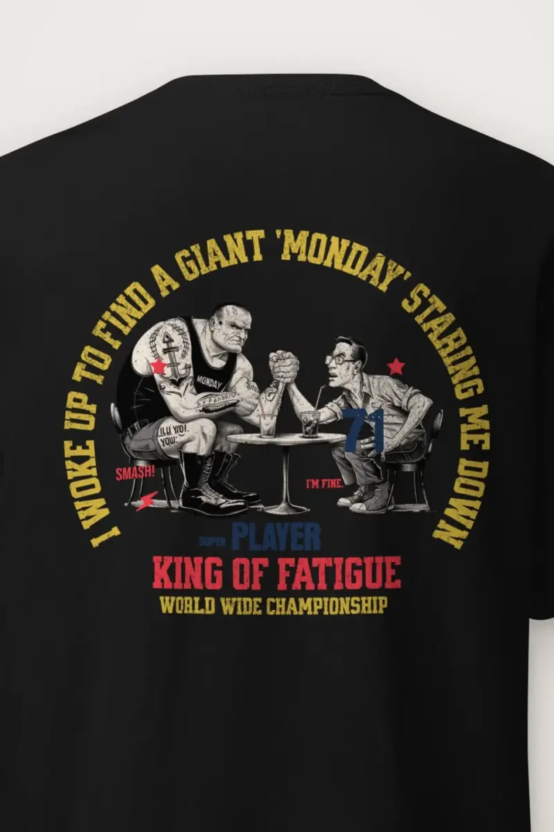 "King Of Fatigue" Heavyweight Unisex Crewneck T-shirt