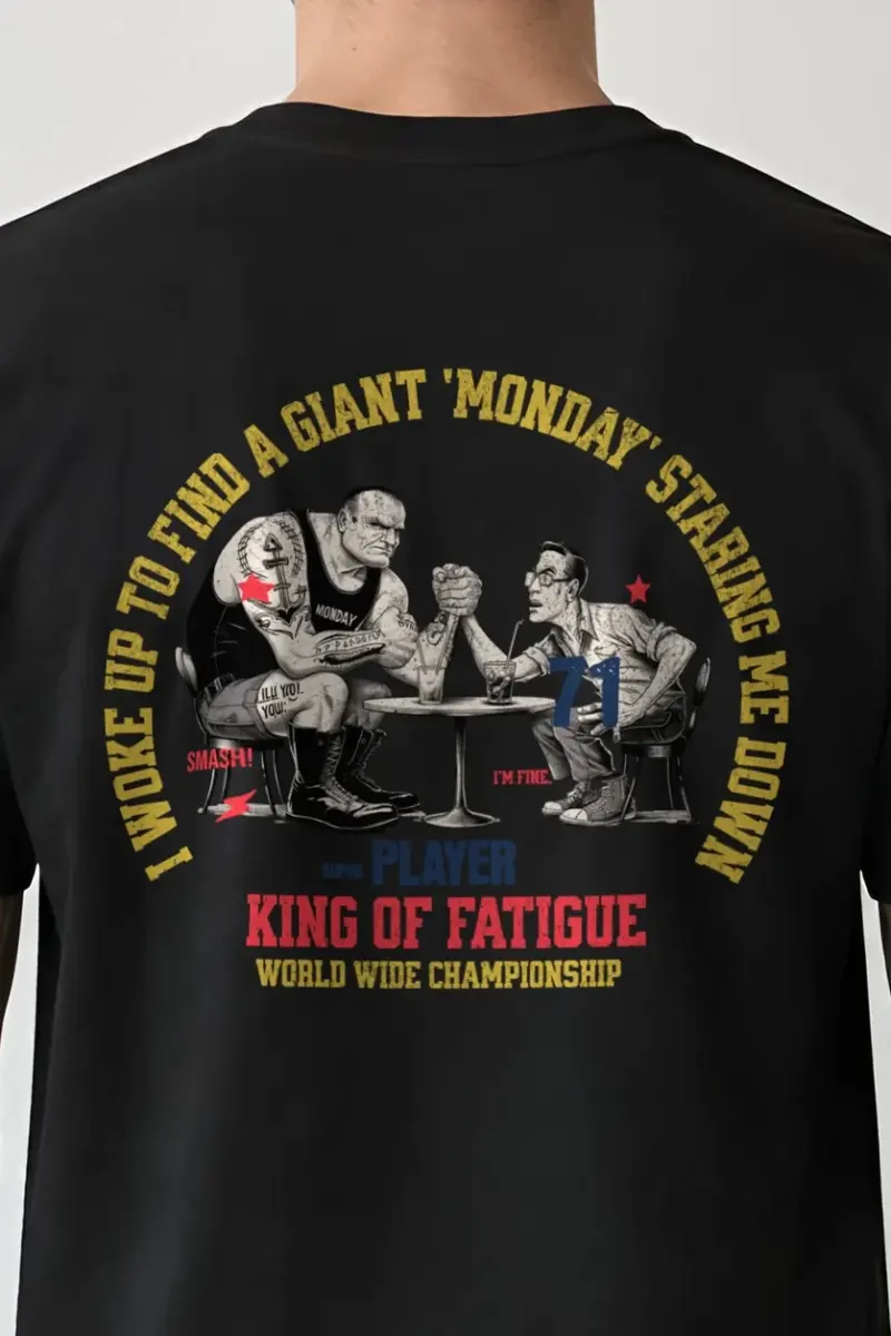 "King Of Fatigue" Heavyweight Unisex Crewneck T-shirt