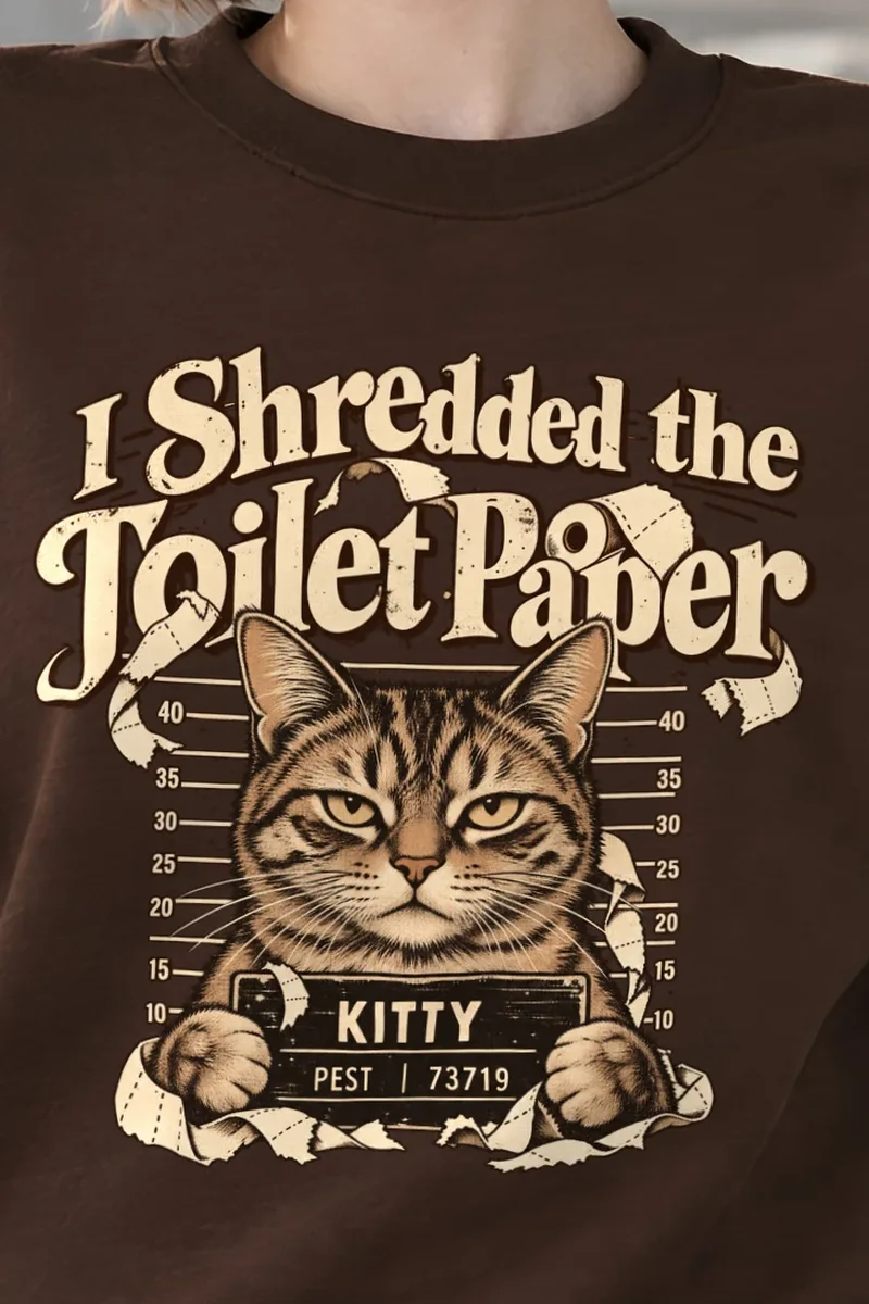 "Kitty Pest" 1 Crewneck Sweatshirt - the graphic up close