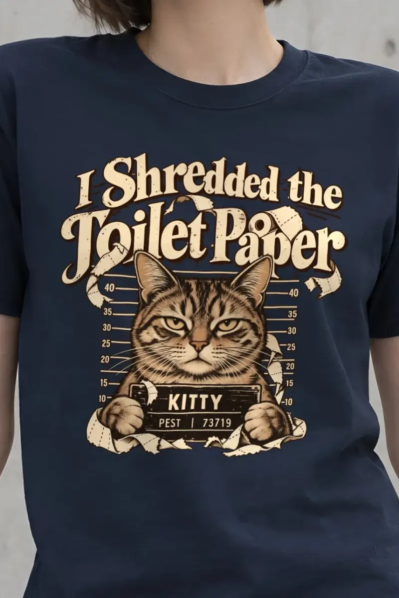 "Kitty Pest Mugshot" Heavyweight Unisex Crewneck T-shirt