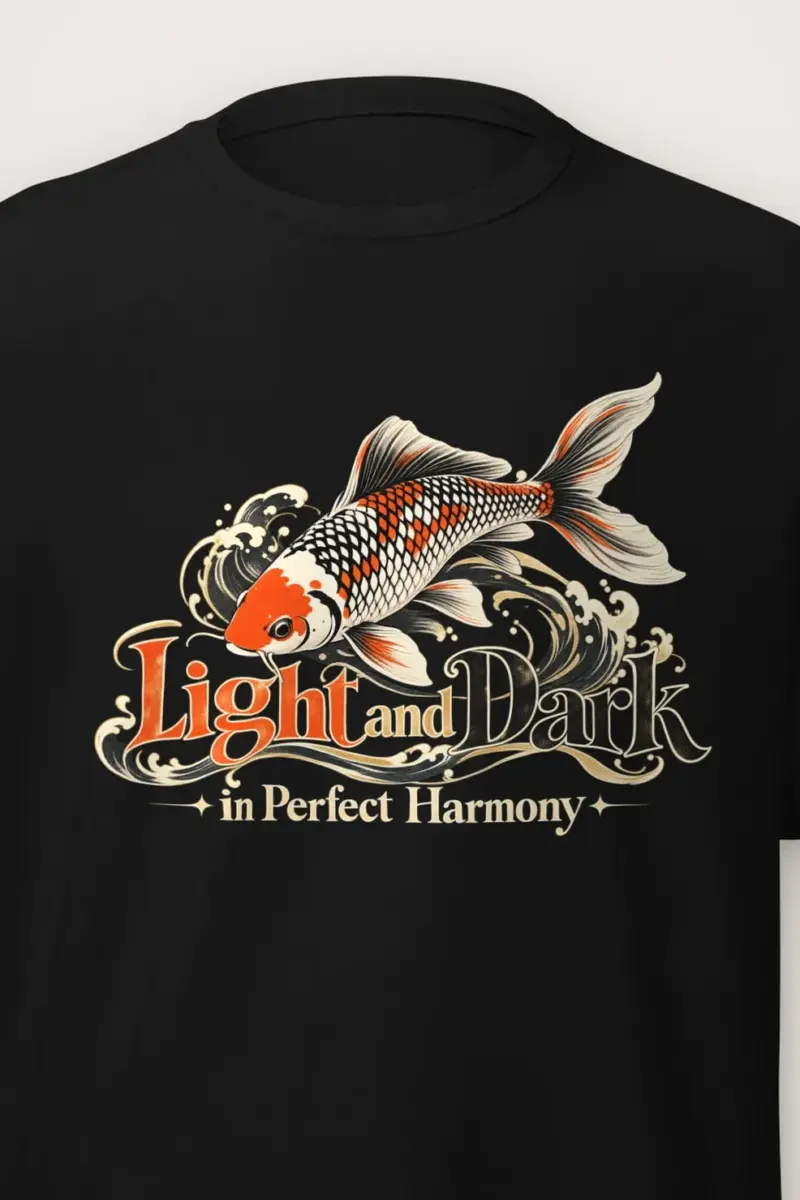 "Koi Waves" Heavyweight Unisex Crewneck T-shirt