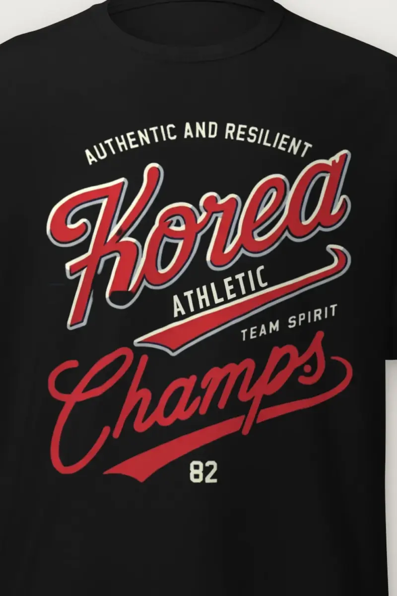 "Korea Athletic Spirit" Heavyweight Unisex Crewneck T-shirt