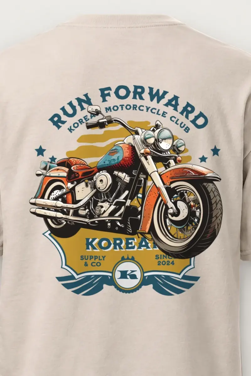 "Korea Motorcycle Club" Heavyweight Unisex Crewneck T-shirt