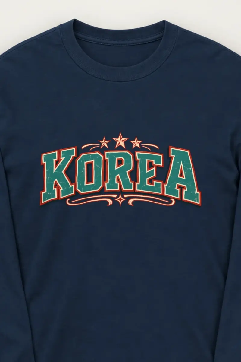 "Korea Varsity Stars" Unisex Longsleeve T-shirt