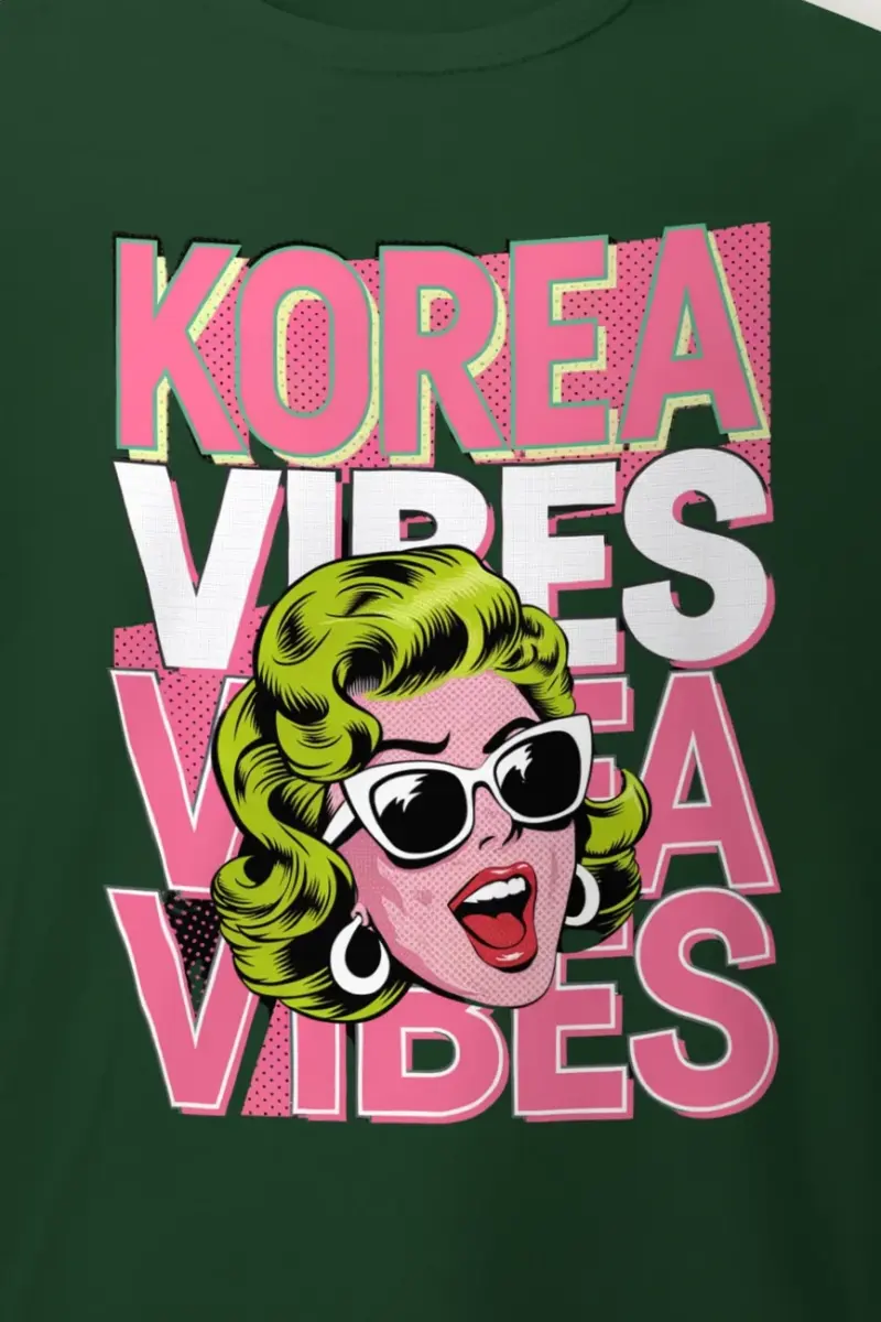 "Korea Vibes" Heavyweight Unisex Crewneck T-shirt