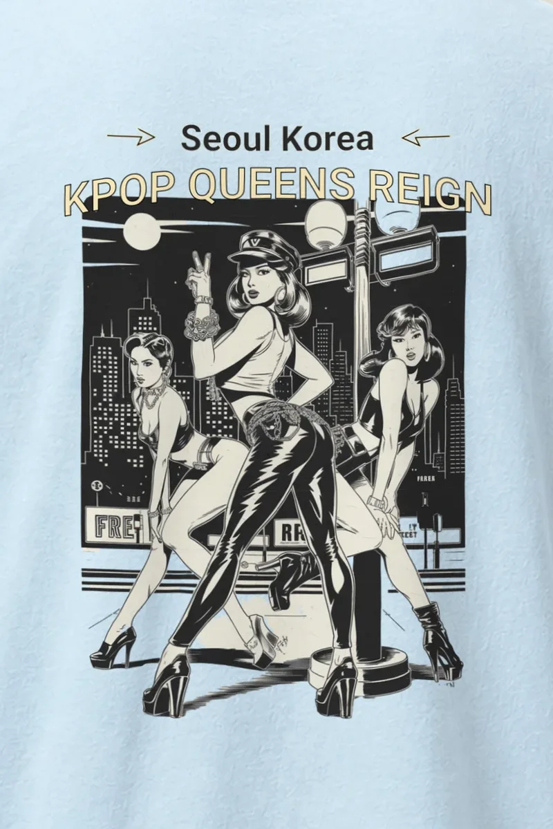 "Kpop Queens Reign" Heavyweight Unisex Crewneck T-shirt