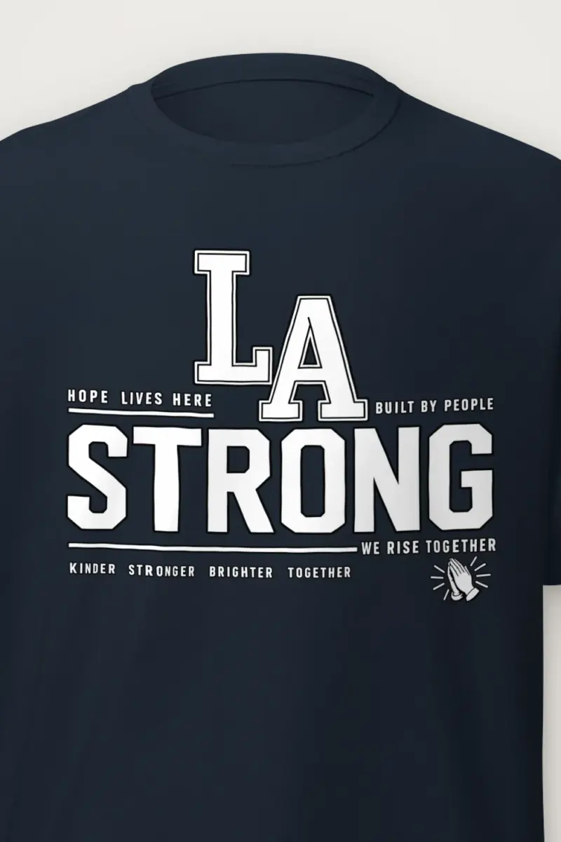 "LA Hope Lives Here" Heavyweight Unisex Crewneck T-shirt