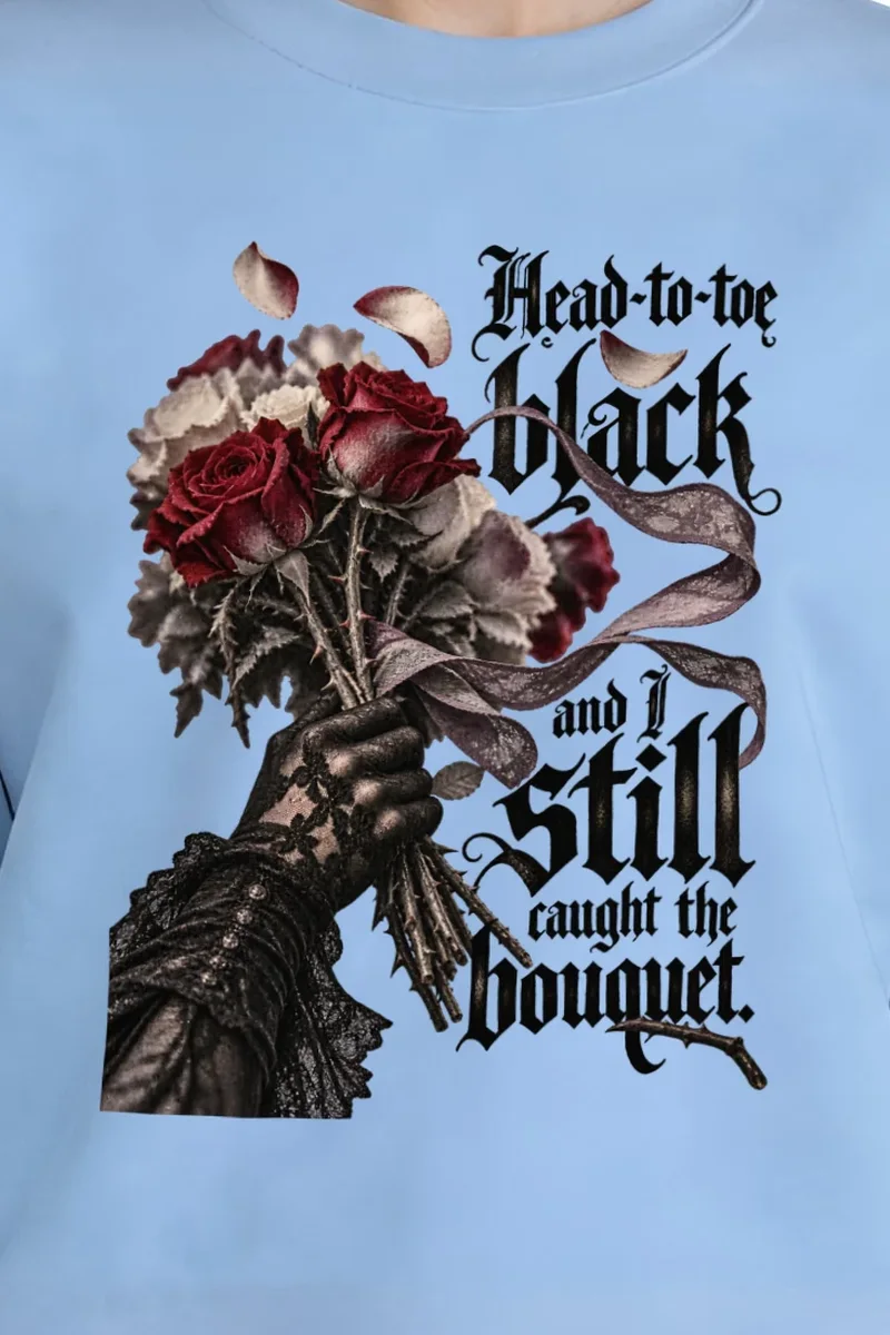 "Lace Rose Bouquet" Unisex Crewneck Sweatshirt - the graphic up close