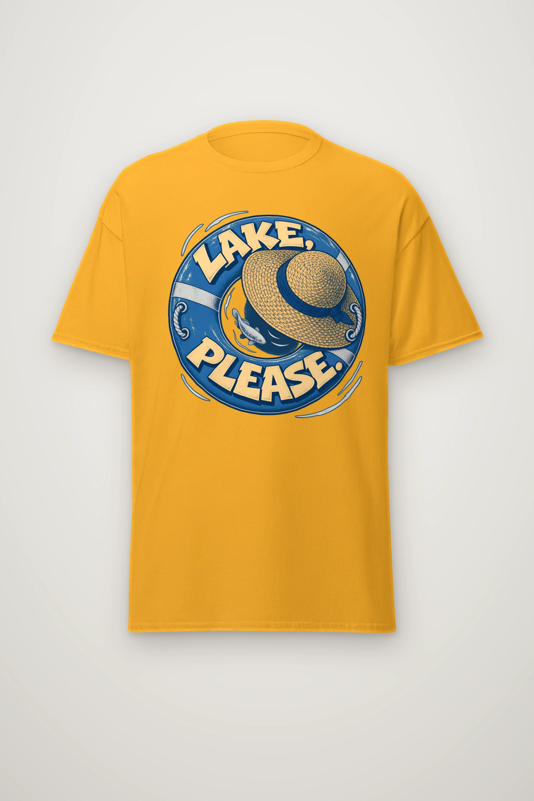 "Lake, Please" Heavyweight Unisex Crewneck T-shirt