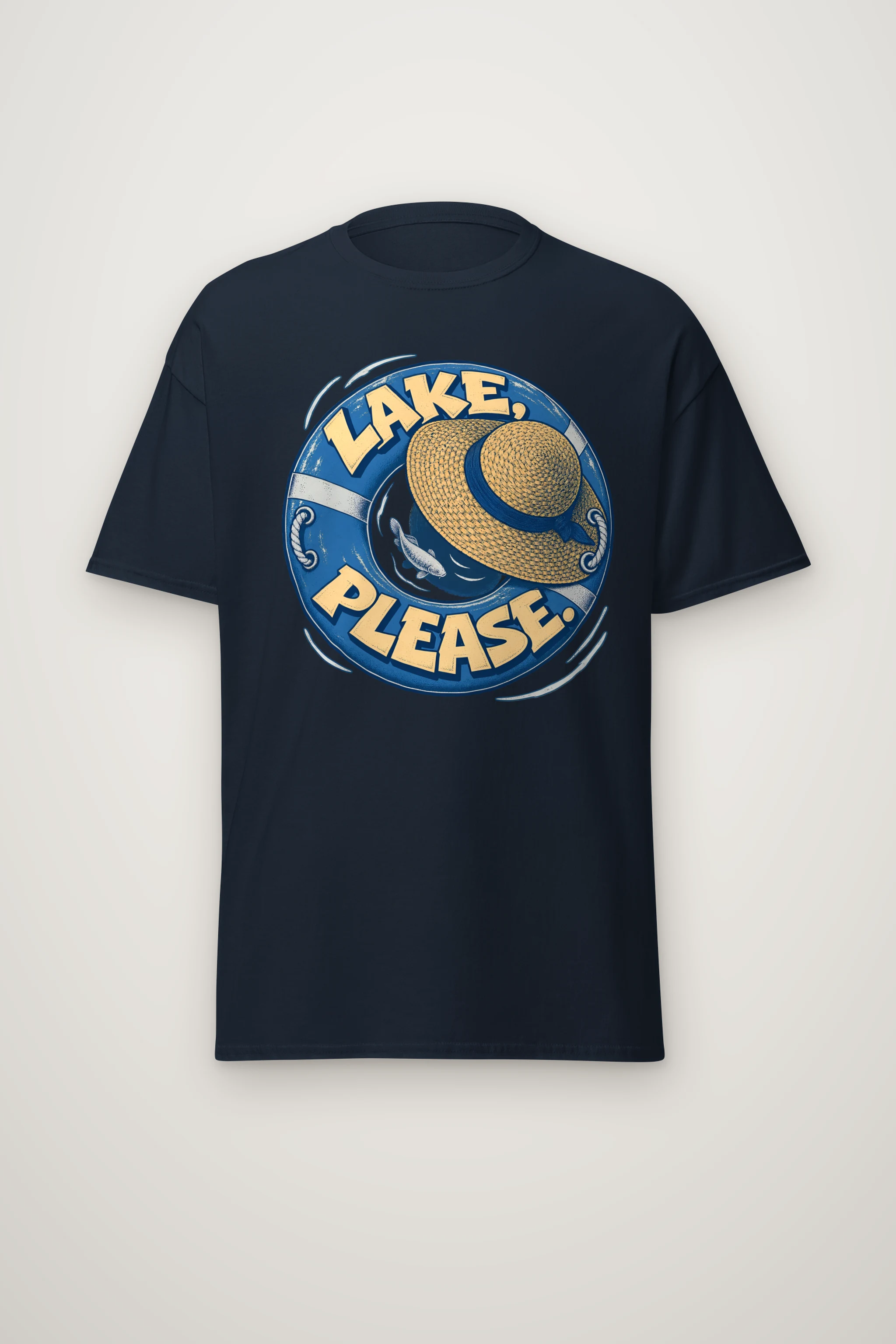 "Lake, Please" Heavyweight Unisex Crewneck T-shirt