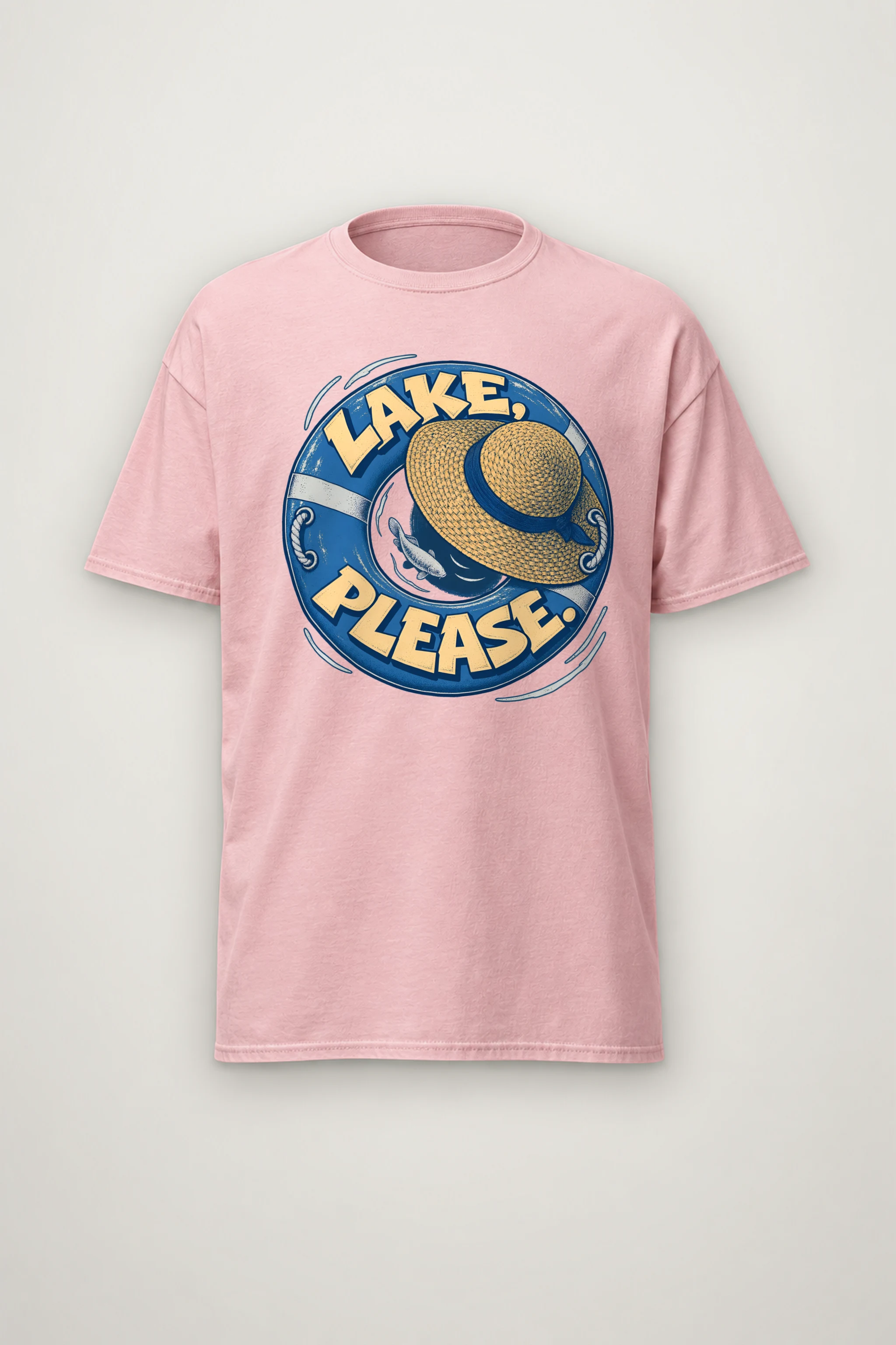 "Lake, Please" Heavyweight Unisex Crewneck T-shirt