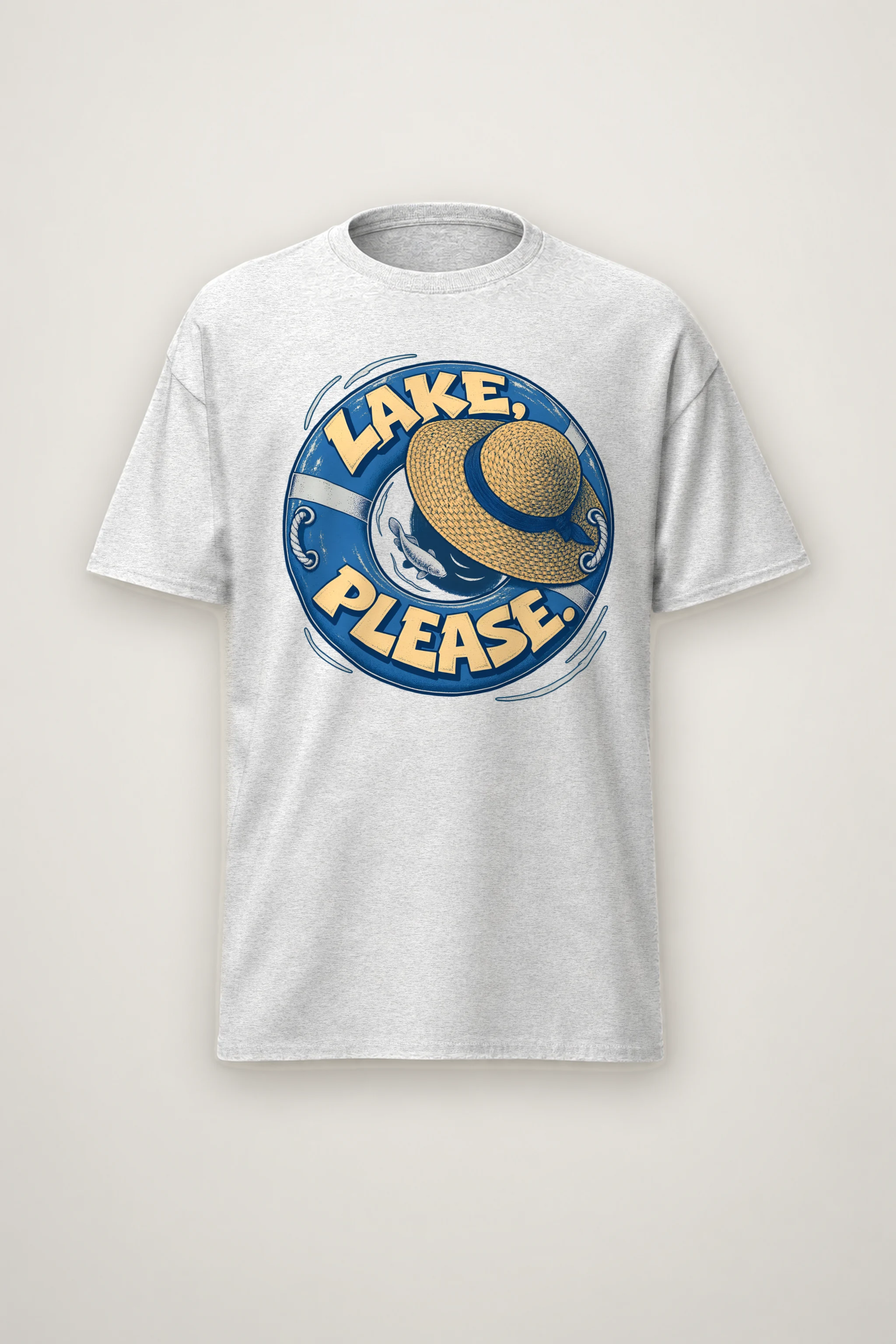 "Lake, Please" Heavyweight Unisex Crewneck T-shirt