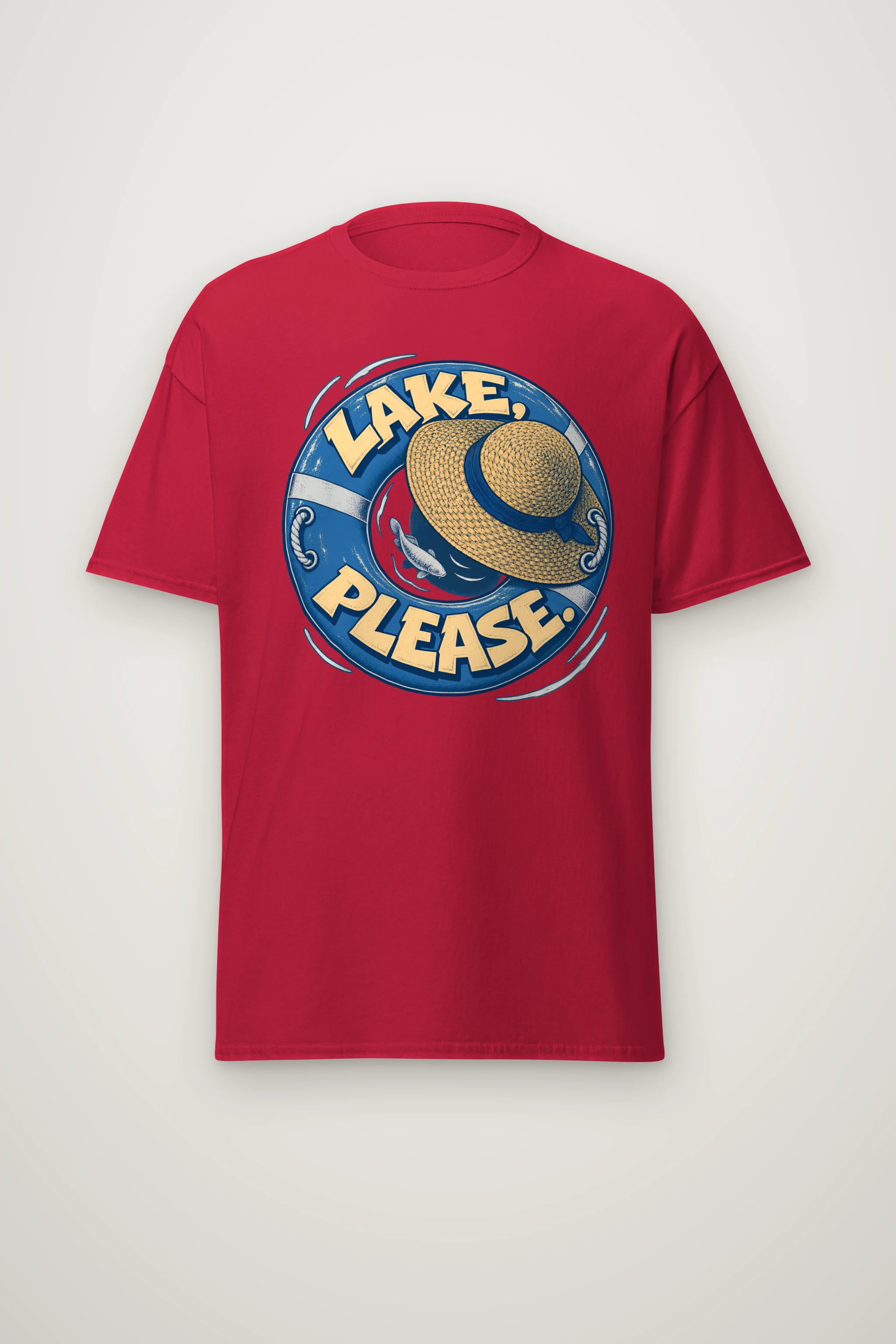 "Lake, Please" Heavyweight Unisex Crewneck T-shirt