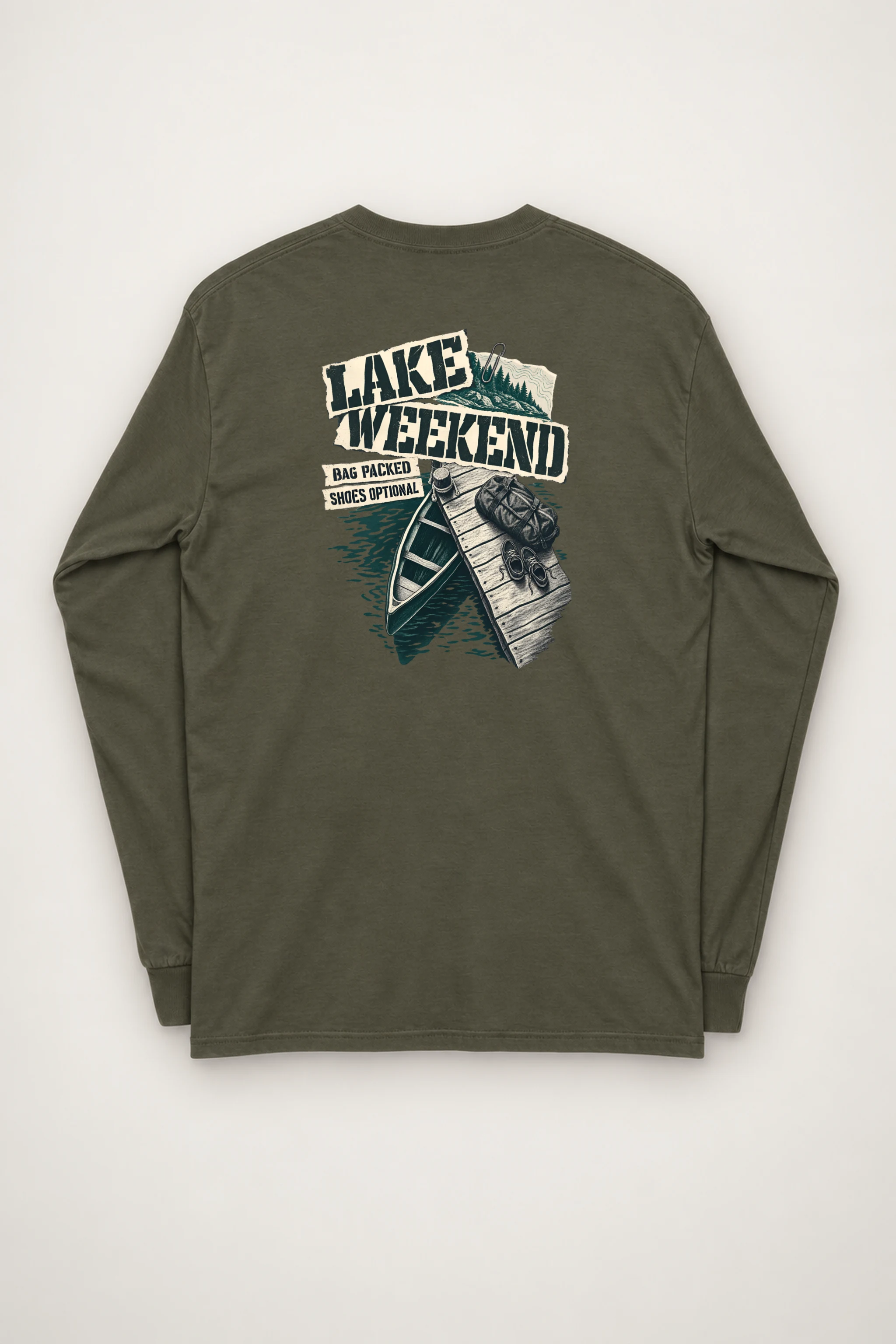 "Lake Weekend Shoes Optional" Unisex Longsleeve T-shirt
