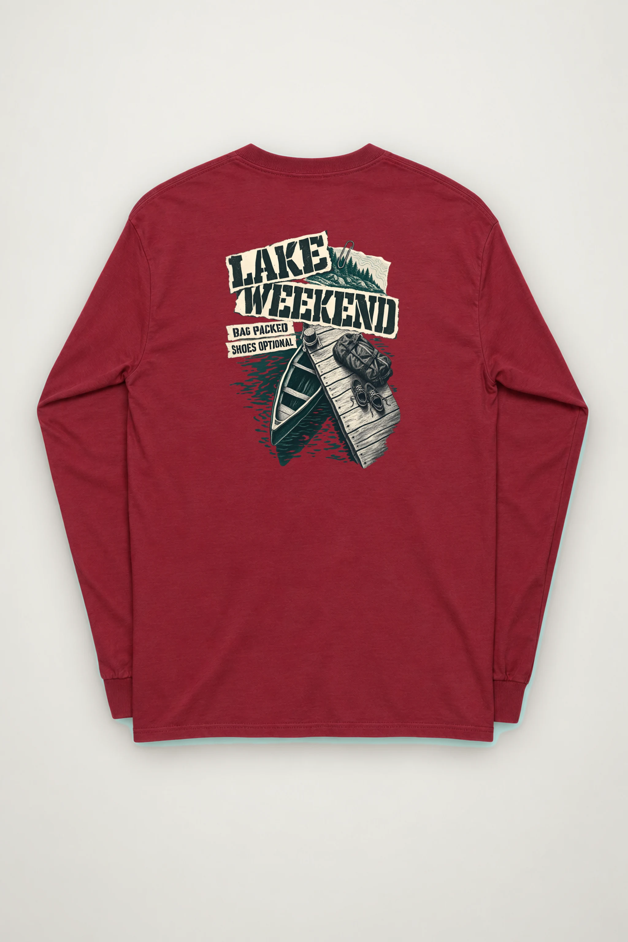 "Lake Weekend Shoes Optional" Unisex Longsleeve T-shirt