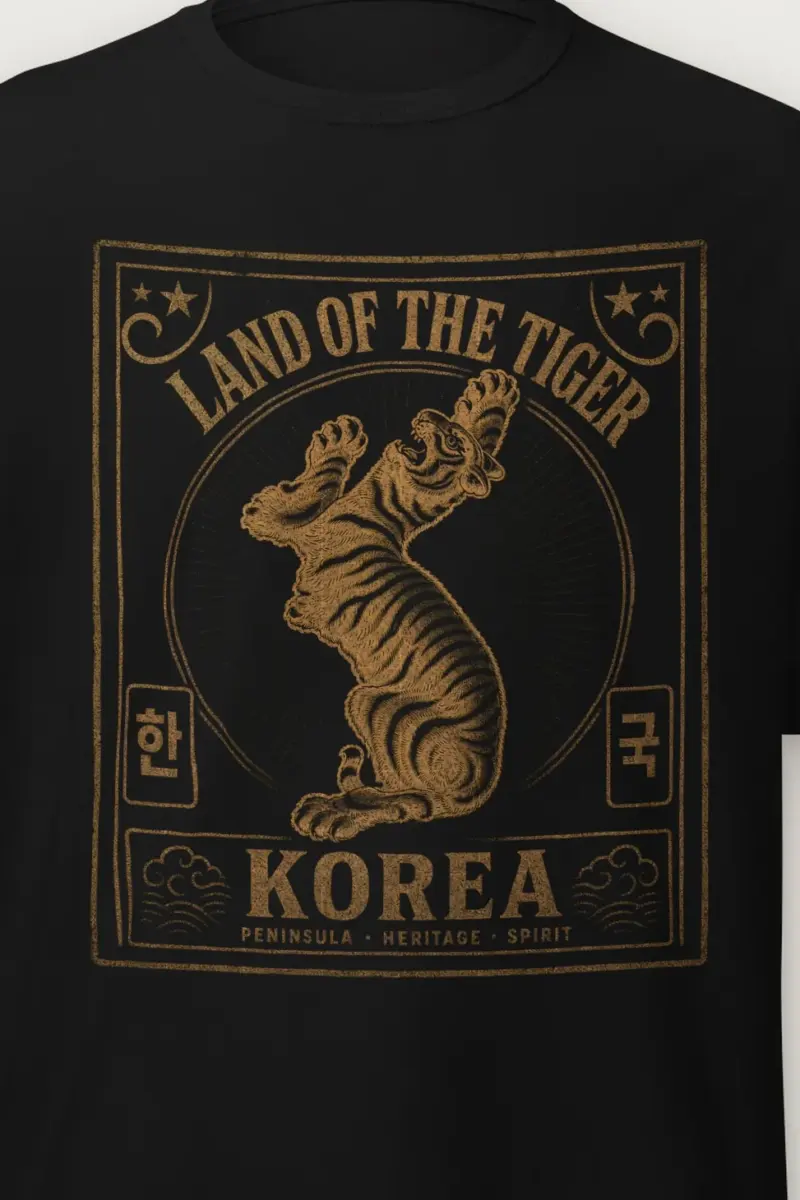 "Land of tiger" Heavyweight Unisex Crewneck T-shirt