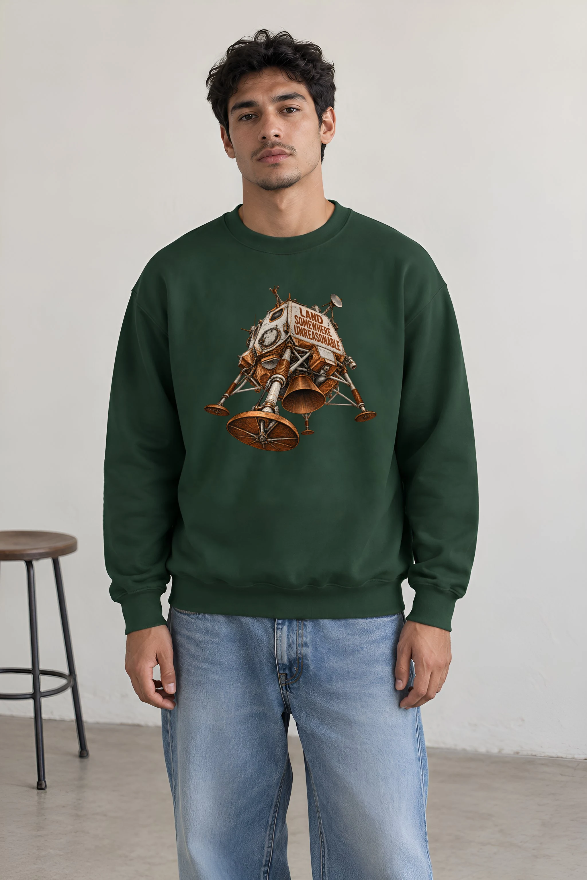 "Land Somewhere Unreasonable" Heavy Blend Unisex Crewneck Sweatshirt