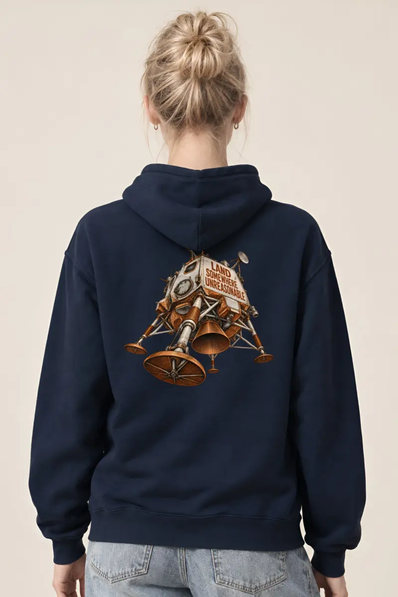 “Land Somewhere Unreasonable” Heavy Blend Unisex Pullover Hoodie
