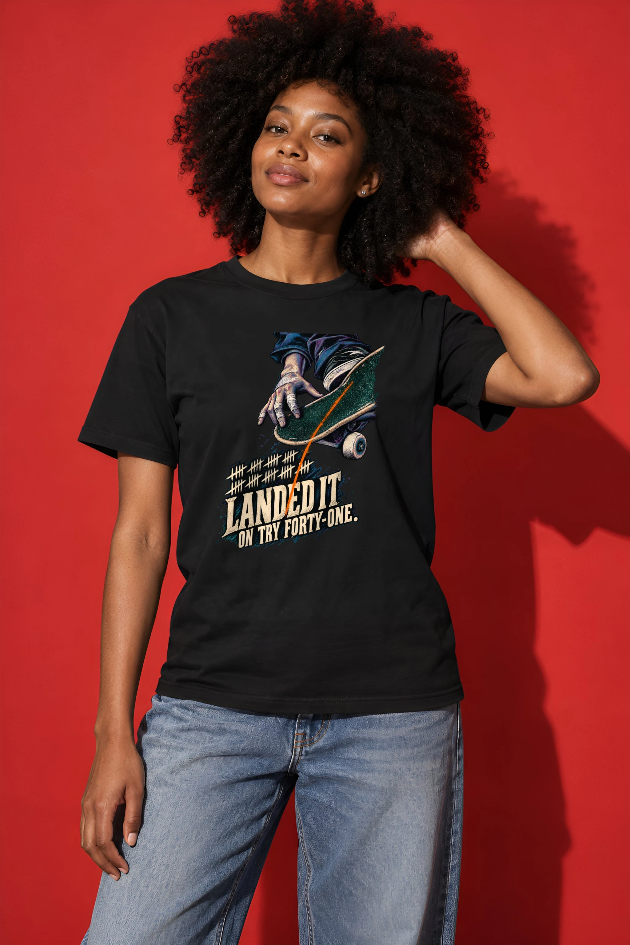 "Landed It" Heavyweight Unisex Crewneck T-shirt