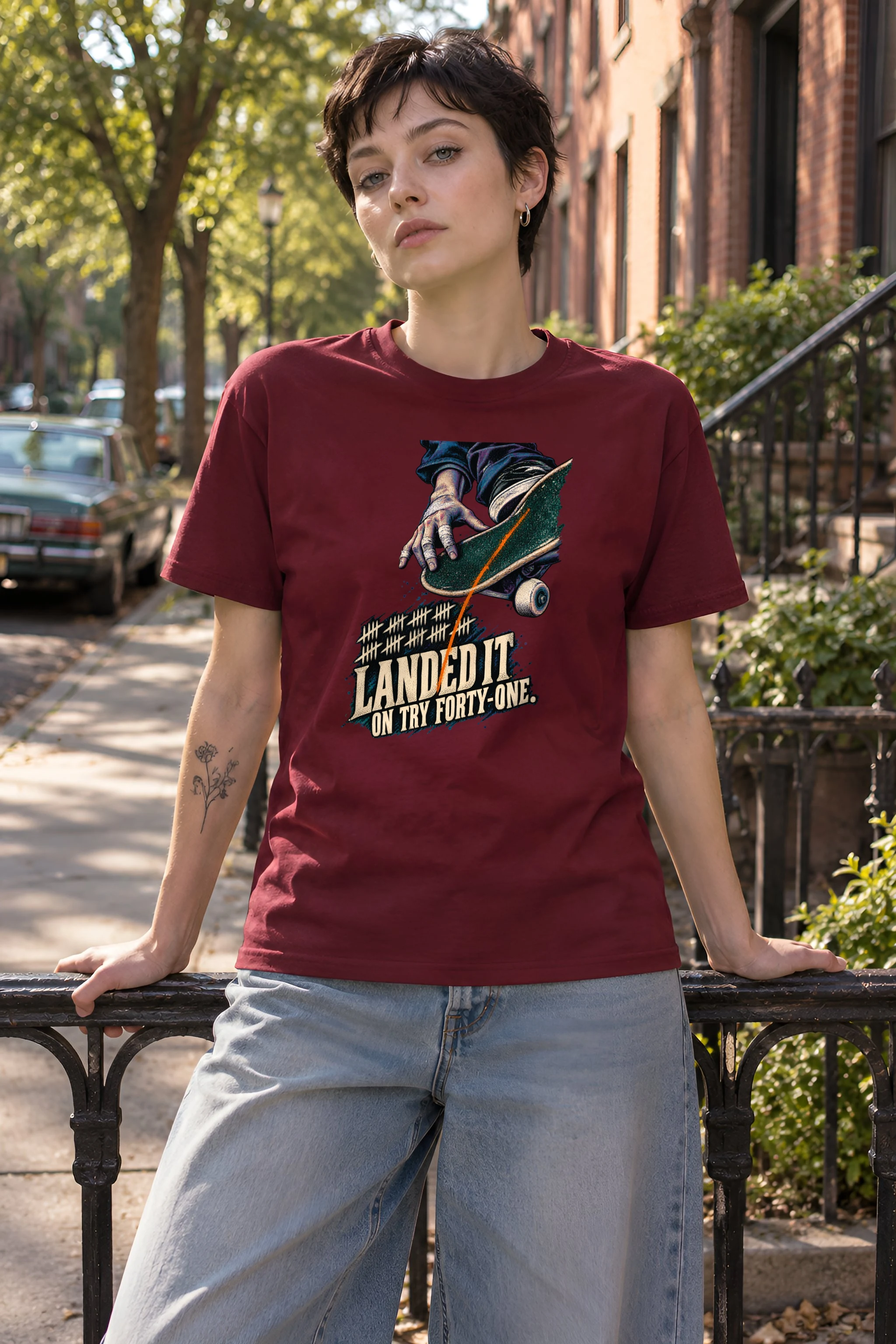 "Landed It" Heavyweight Unisex Crewneck T-shirt
