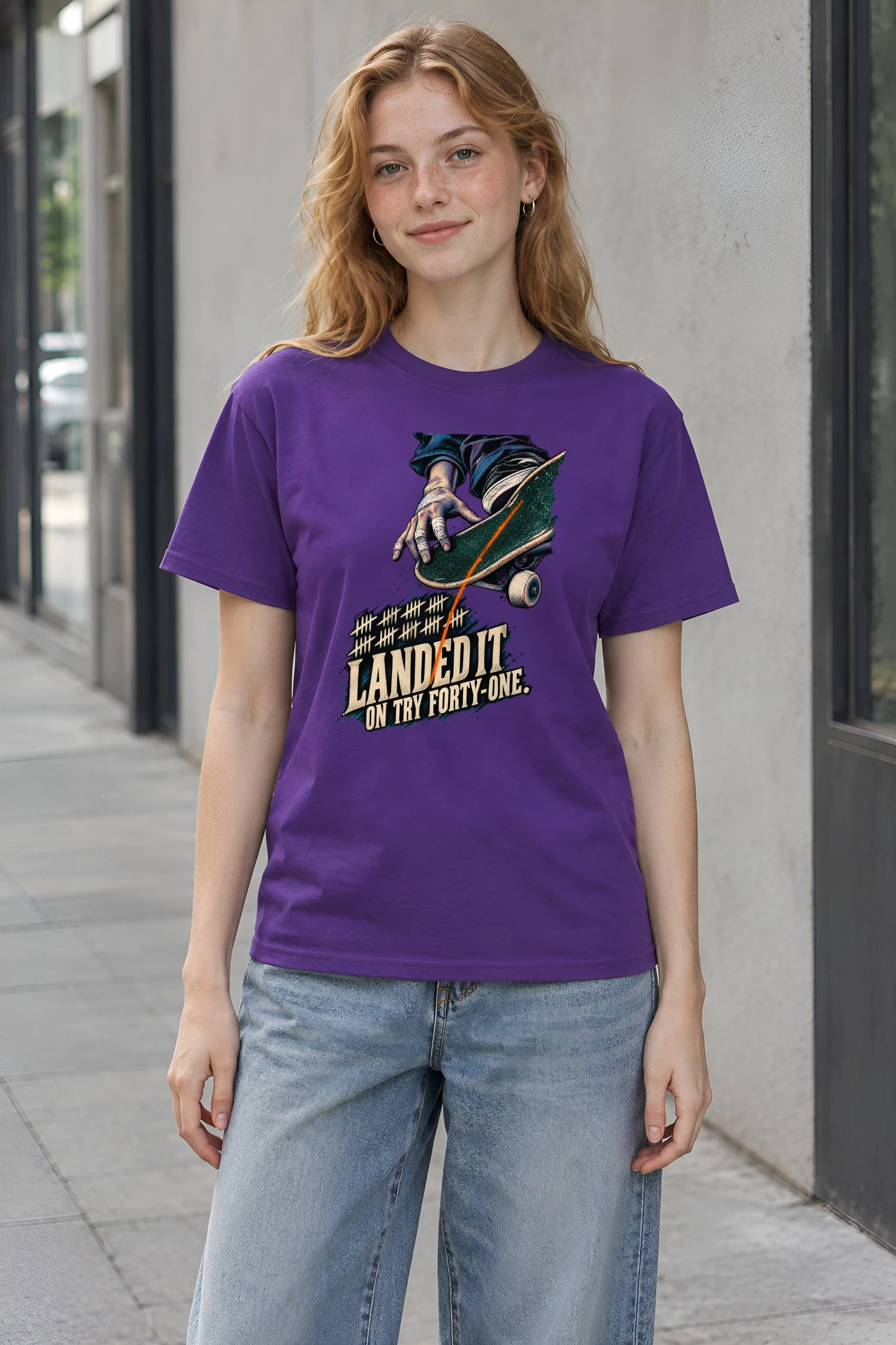 "Landed It" Heavyweight Unisex Crewneck T-shirt