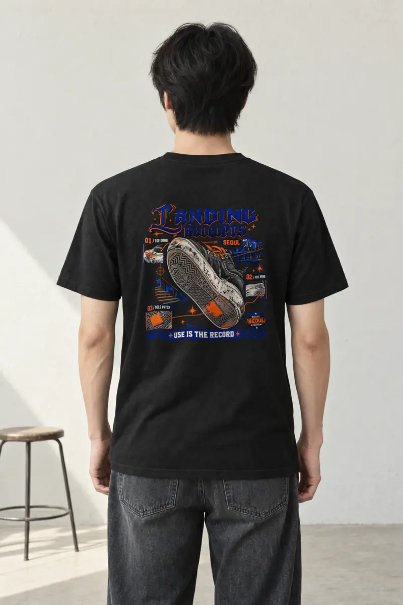"Landing Receipts" Heavyweight Unisex Crewneck T-shirt