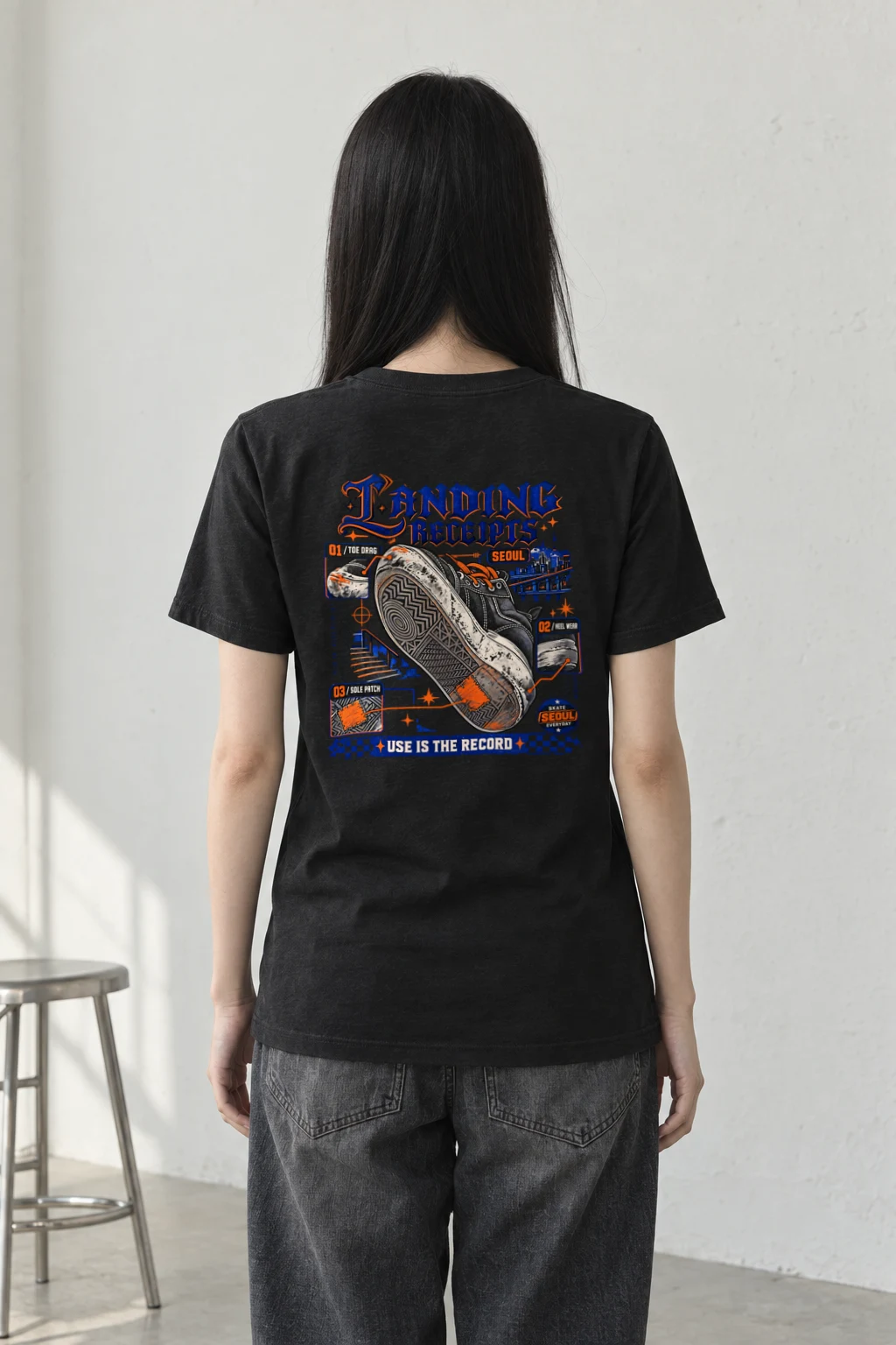 "Landing Receipts" Heavyweight Unisex Crewneck T-shirt
