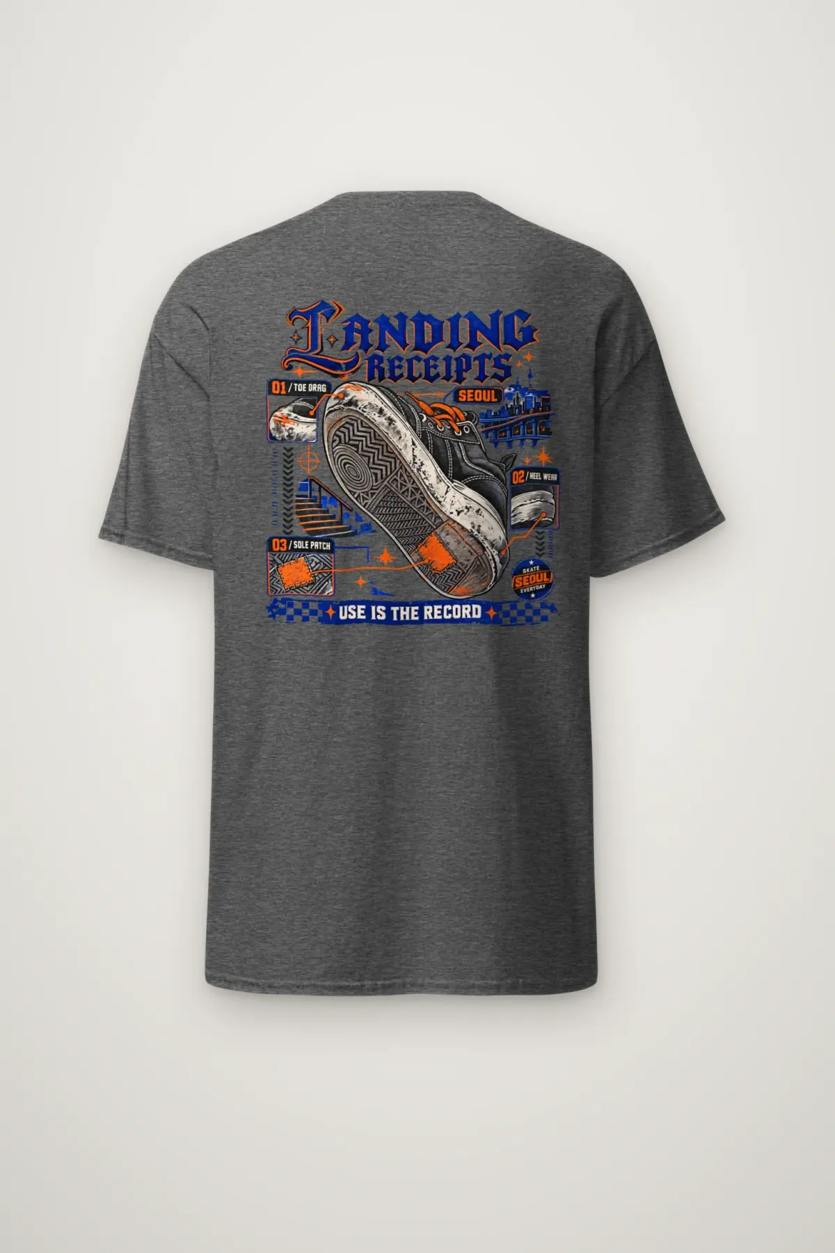 "Landing Receipts" Heavyweight Unisex Crewneck T-shirt