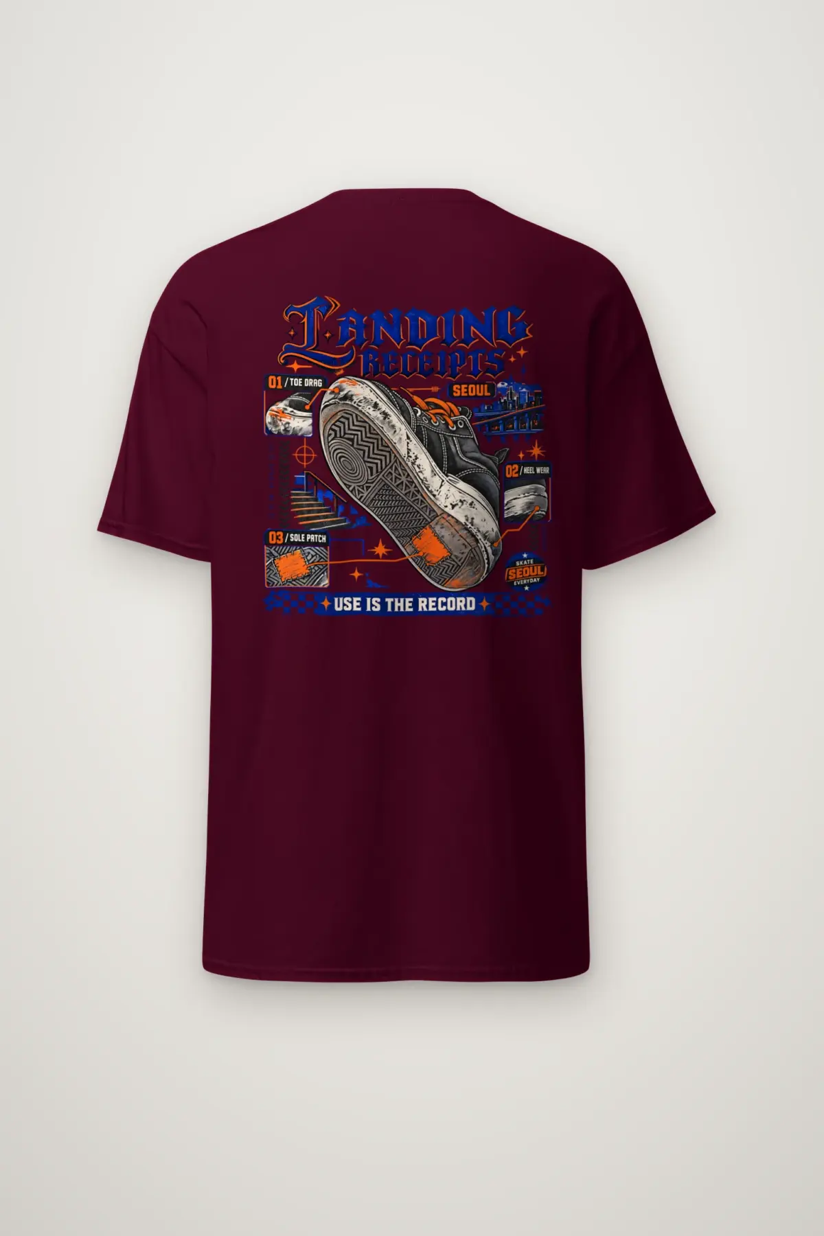 "Landing Receipts" Heavyweight Unisex Crewneck T-shirt