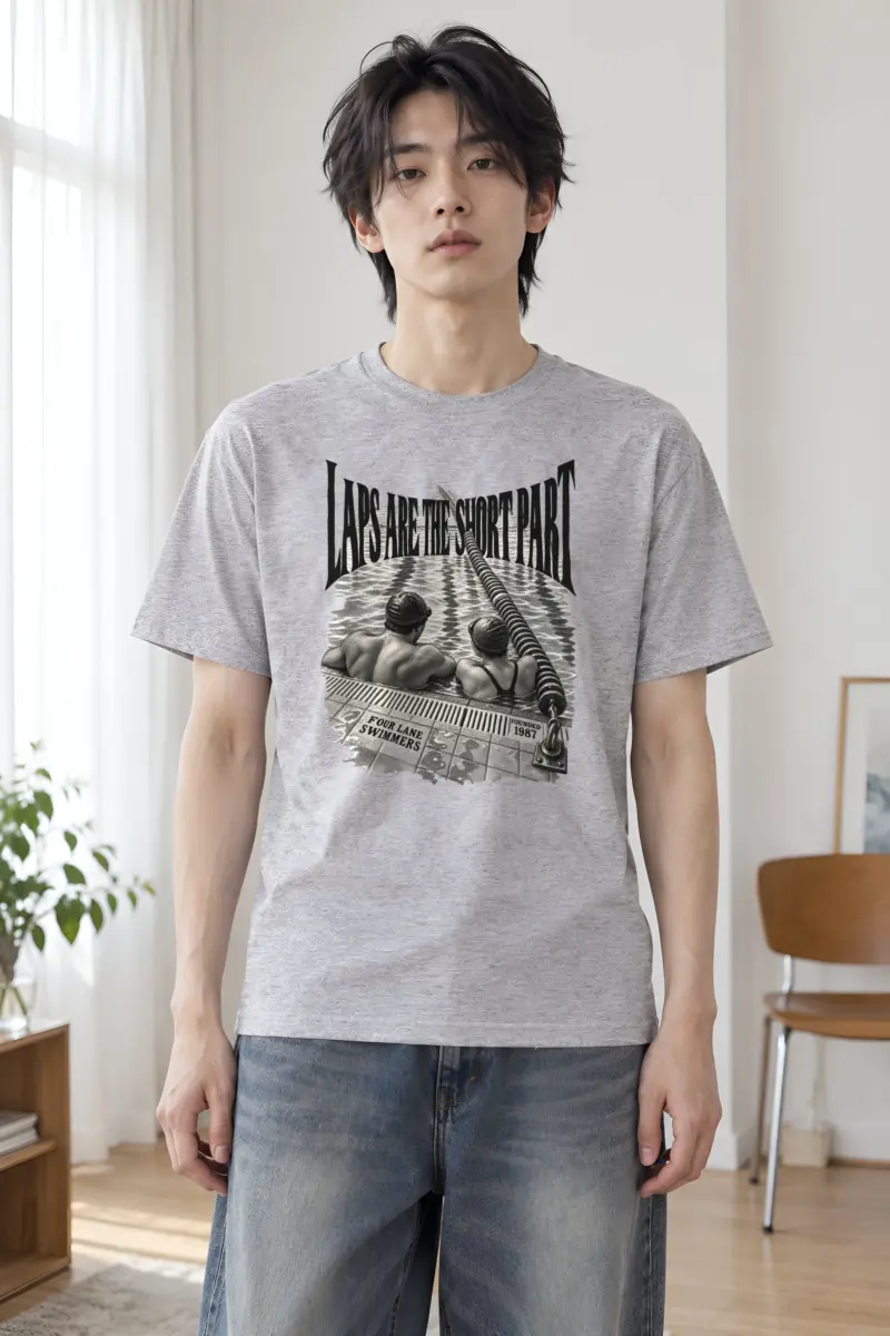 "Laps Are the Short Part" Heavyweight Unisex Crewneck T-shirt