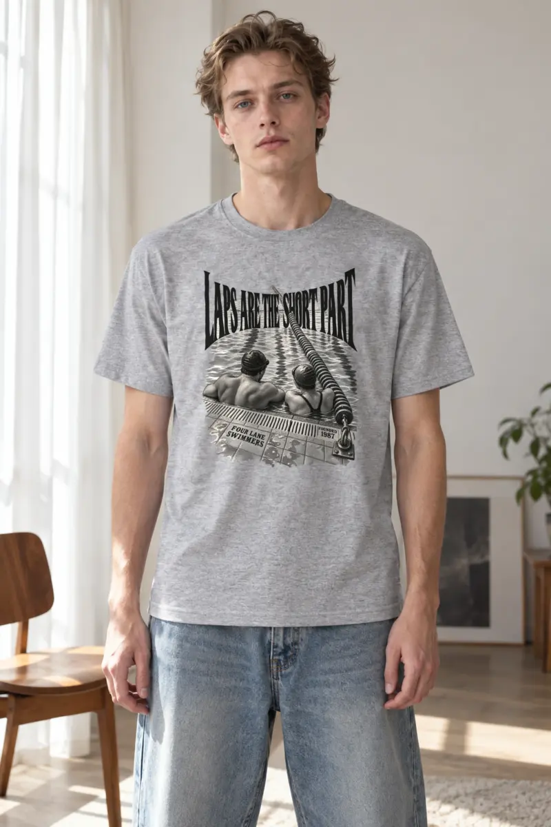 "Laps Are the Short Part" Heavyweight Unisex Crewneck T-shirt