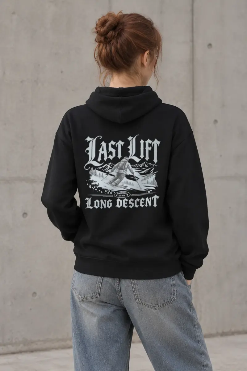 "Last Lift Long Descent" Heavy Blend Unisex Pullover Hoodie