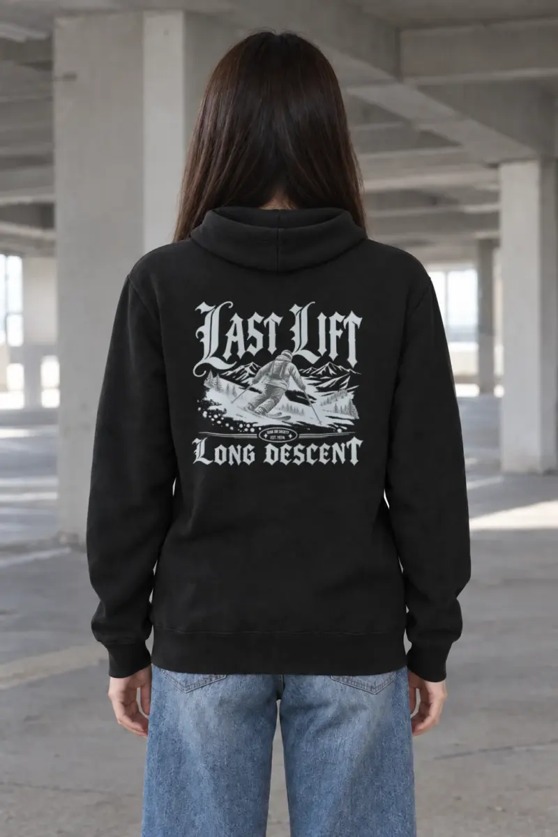 "Last Lift Long Descent" Heavy Blend Unisex Pullover Hoodie
