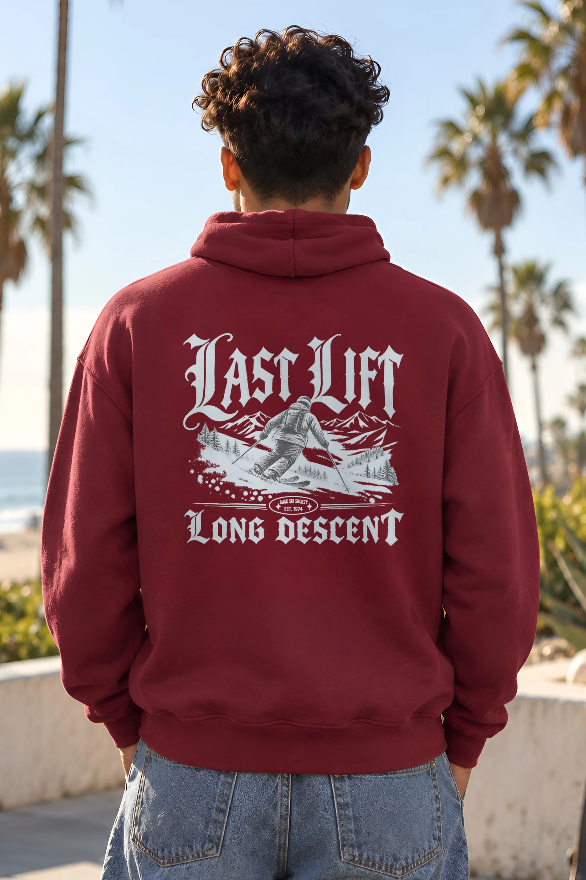 "Last Lift Long Descent" Heavy Blend Unisex Pullover Hoodie
