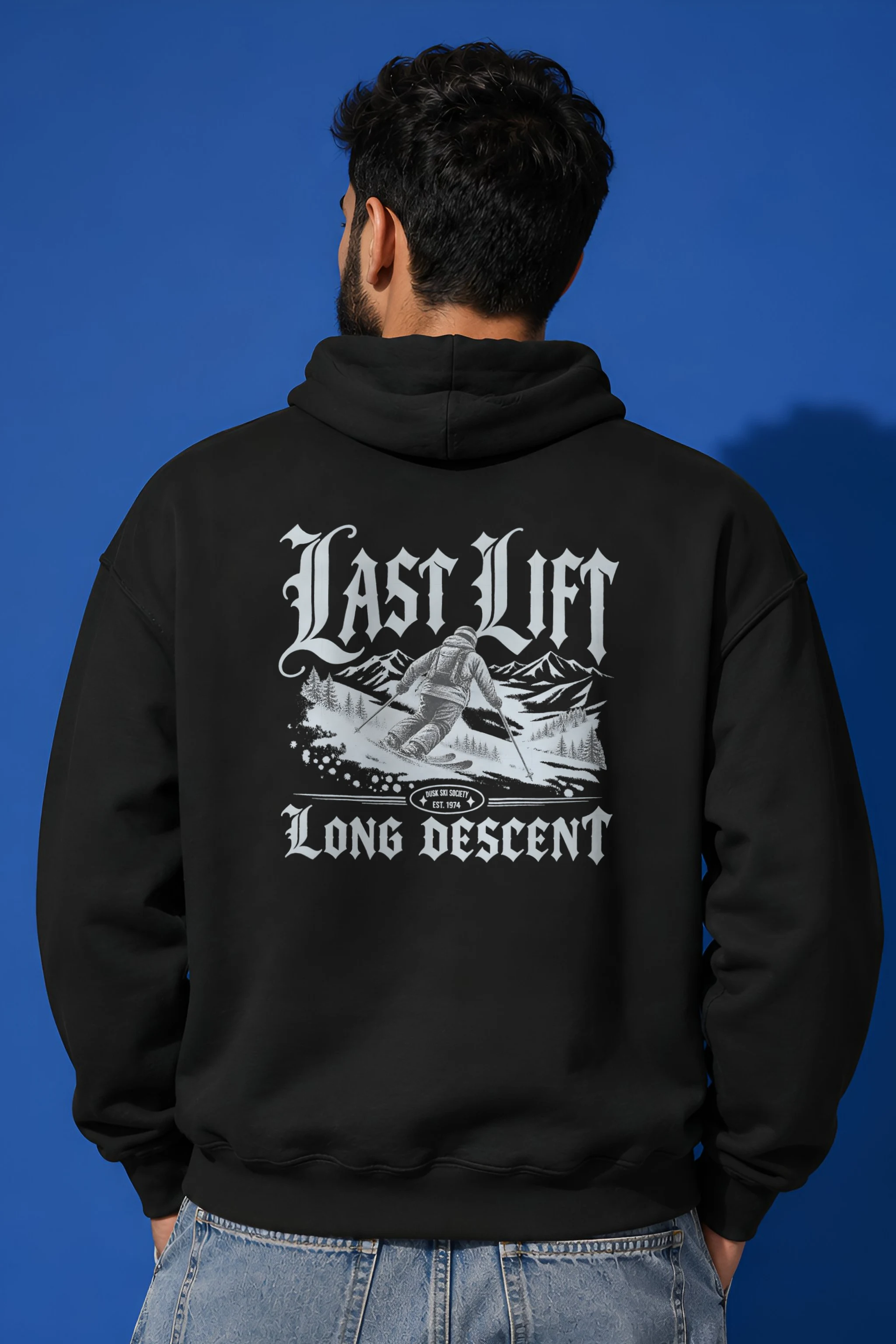 "Last Lift Long Descent" Heavy Blend Unisex Pullover Hoodie