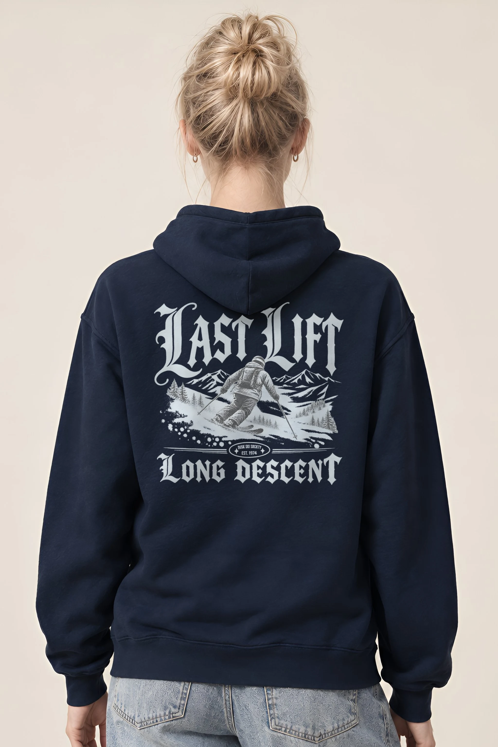 "Last Lift Long Descent" Heavy Blend Unisex Pullover Hoodie