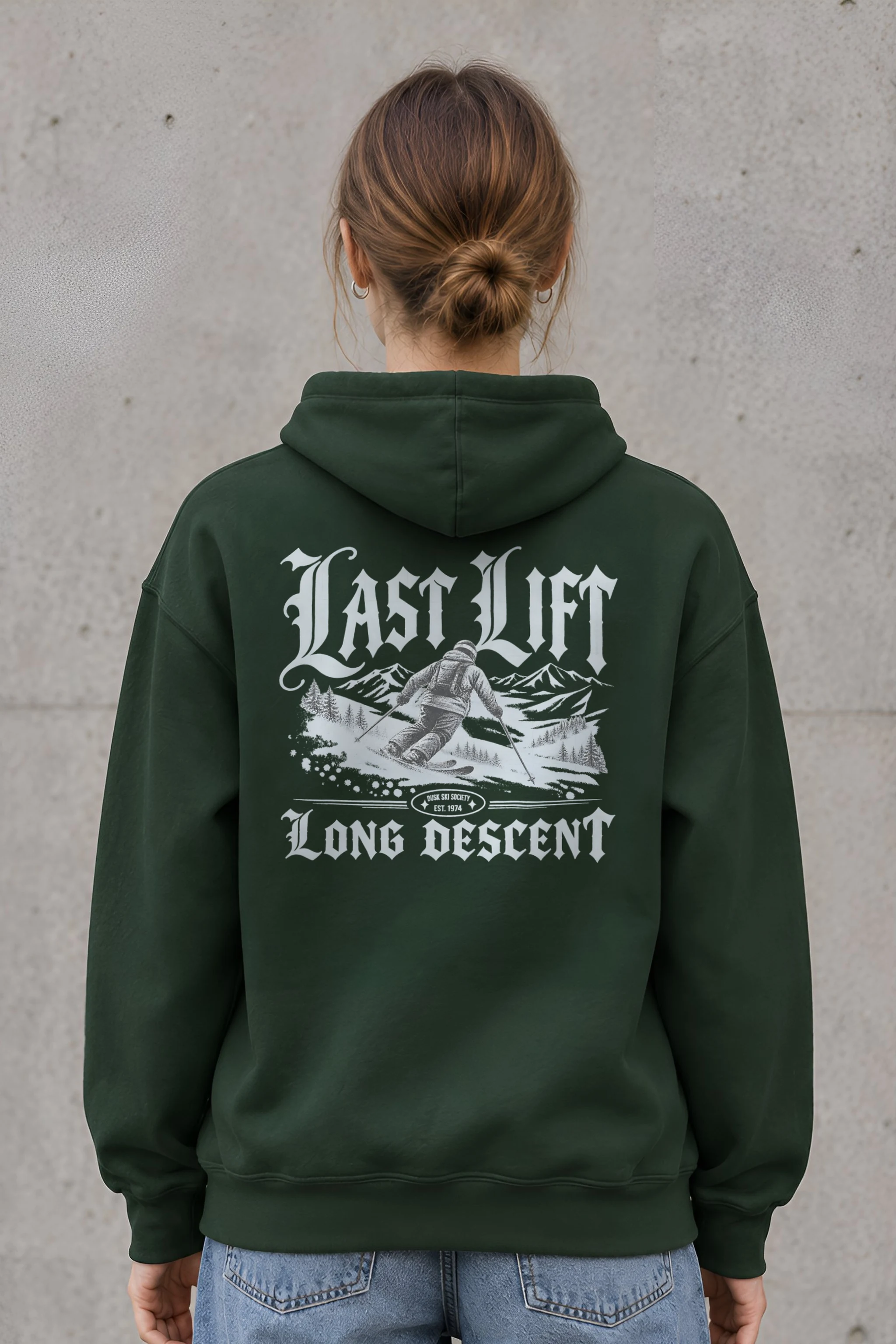 "Last Lift Long Descent" Heavy Blend Unisex Pullover Hoodie