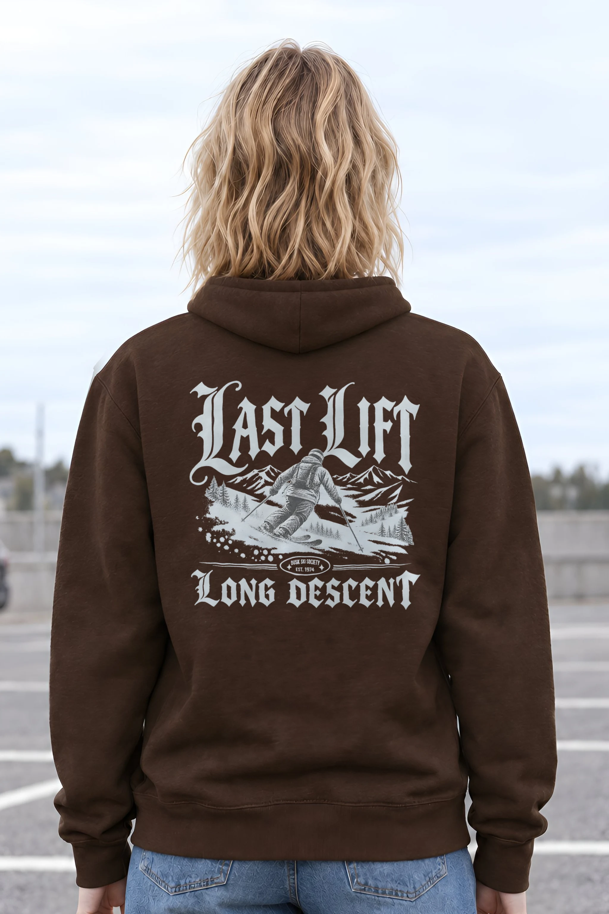"Last Lift Long Descent" Heavy Blend Unisex Pullover Hoodie