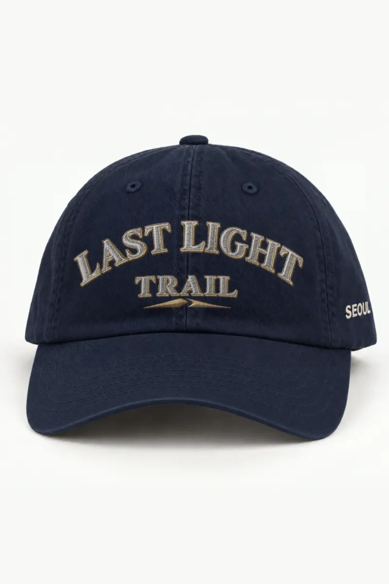 "Last Light Trail" Classic Dad Hat · Embroidered — navy/cap-front