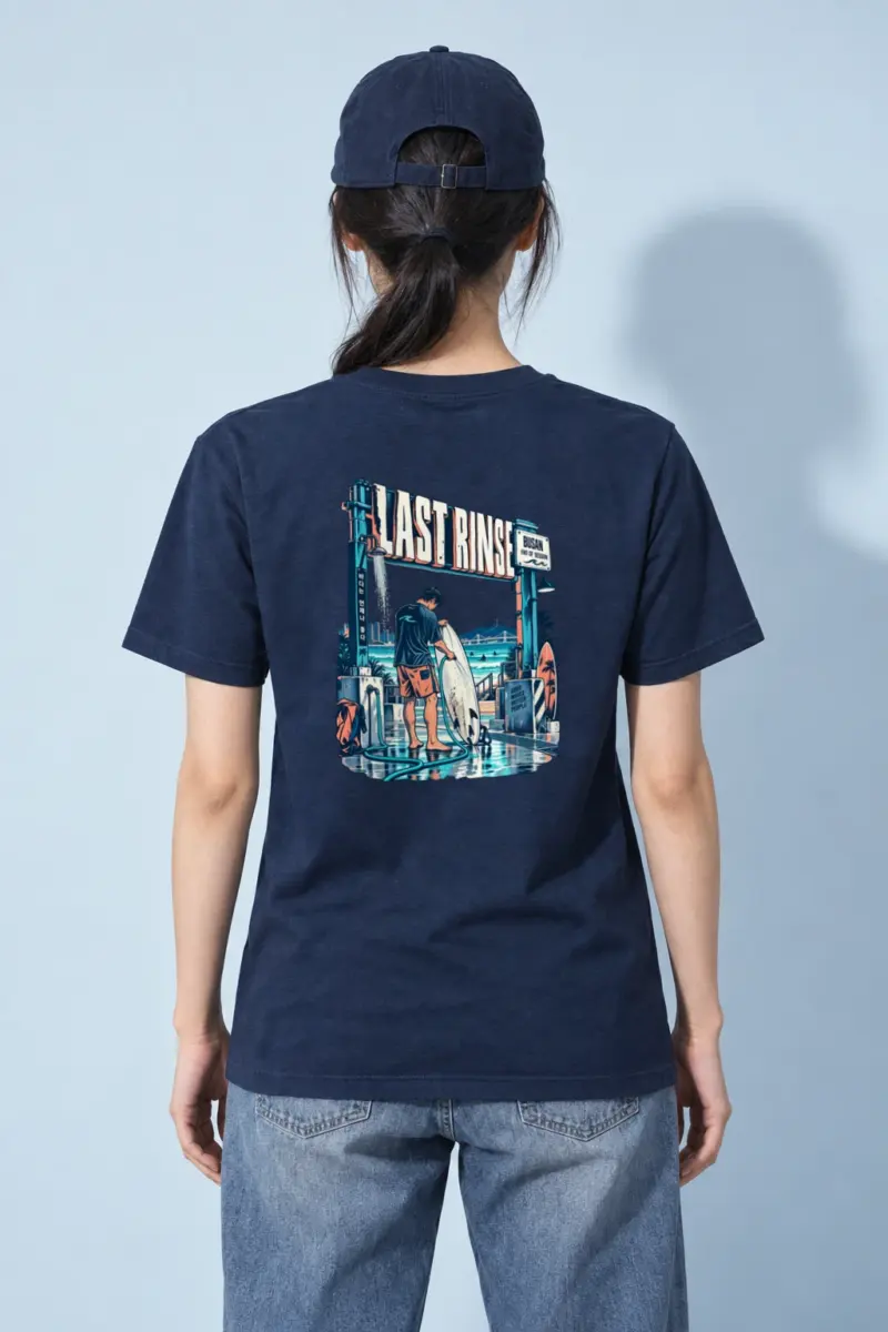 "Last Rinse Busan" Heavyweight Unisex Crewneck T-shirt