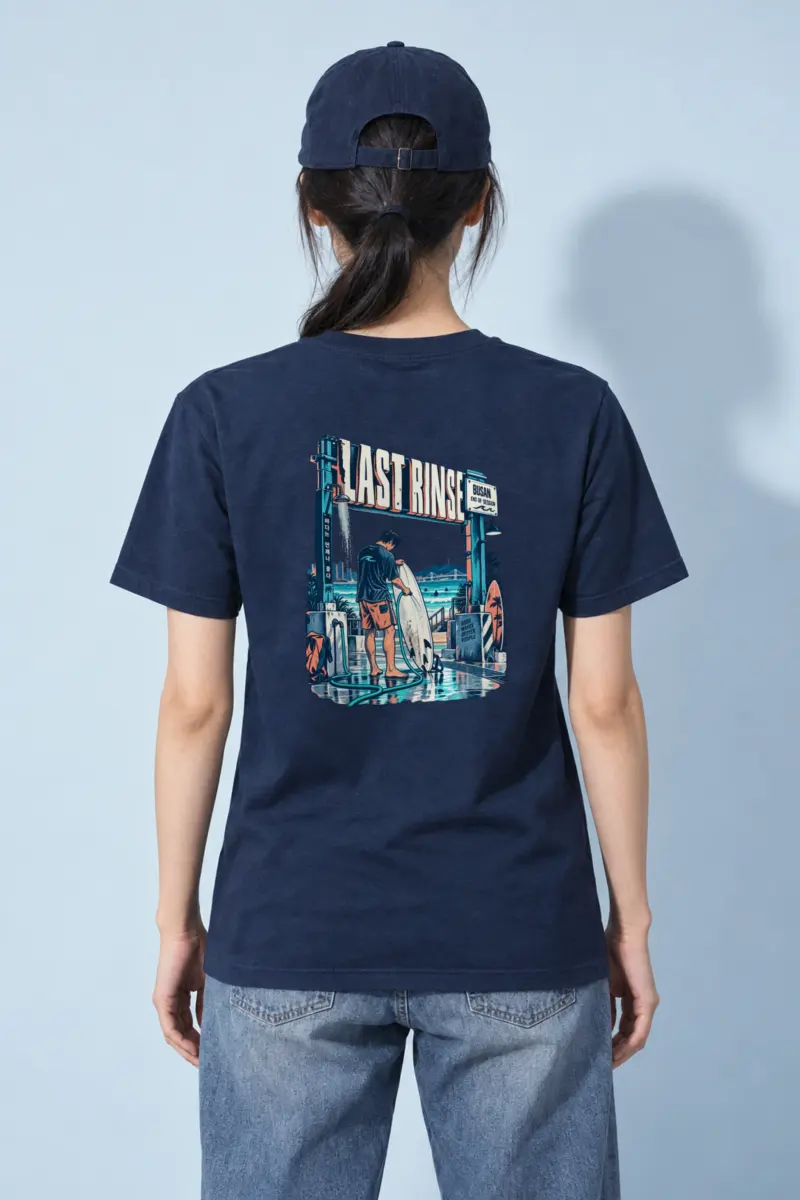 "Last Rinse Busan" Heavyweight Unisex Crewneck T-shirt