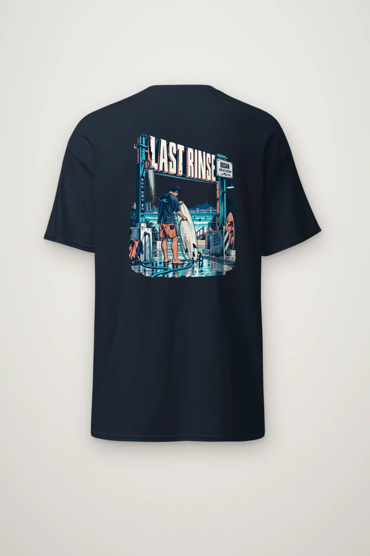 "Last Rinse Busan" Heavyweight Unisex Crewneck T-shirt