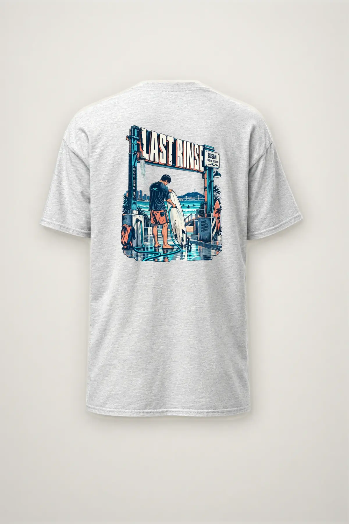 "Last Rinse Busan" Heavyweight Unisex Crewneck T-shirt