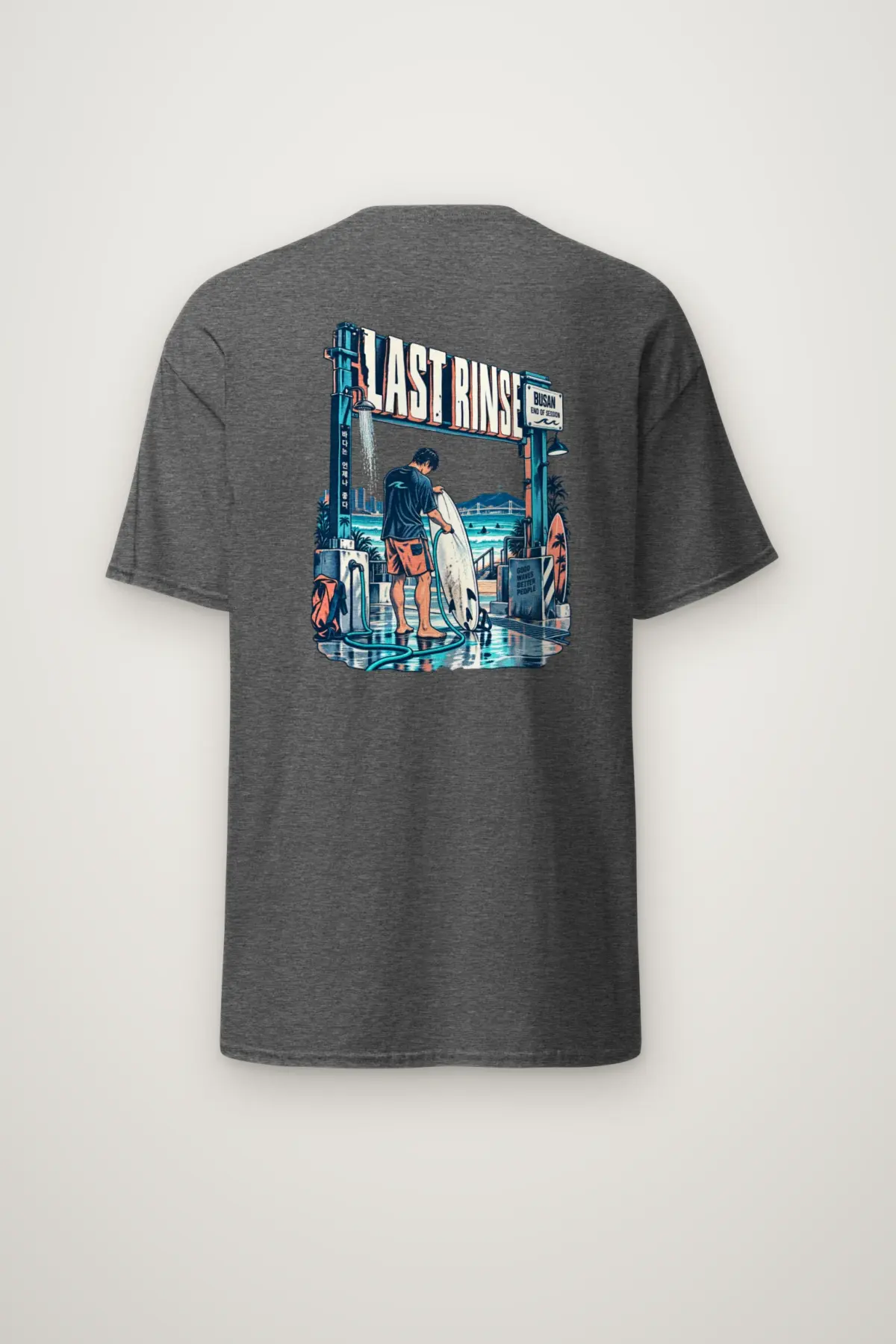 "Last Rinse Busan" Heavyweight Unisex Crewneck T-shirt